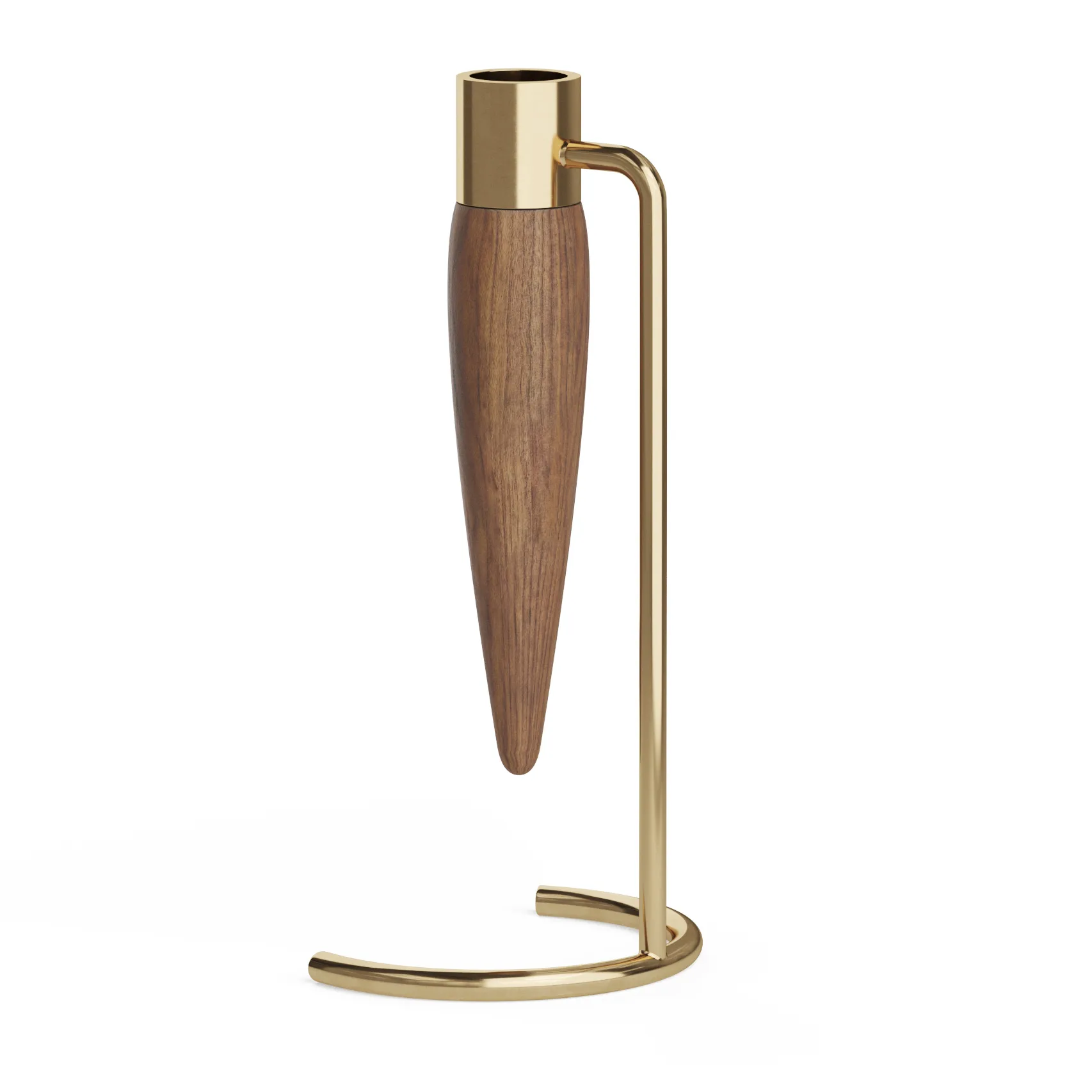 Suporte para velas Umanoff, latão polido-nogueira Audo Copenhagen