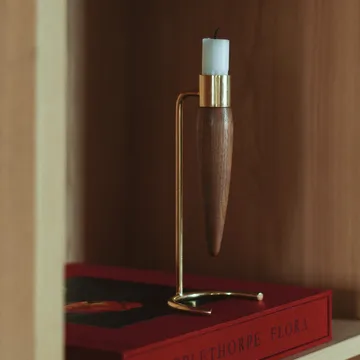 Suporte para velas Umanoff - latão polido-nogueira - Audo Copenhagen