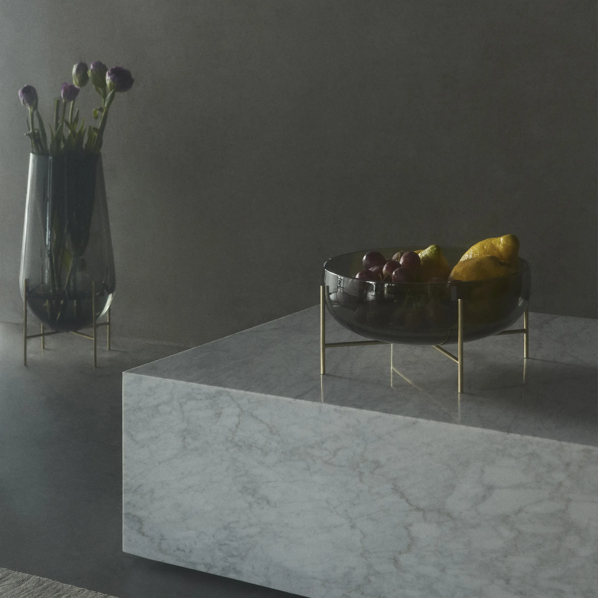 Tigela Échasse, vidro fumado Audo Copenhagen