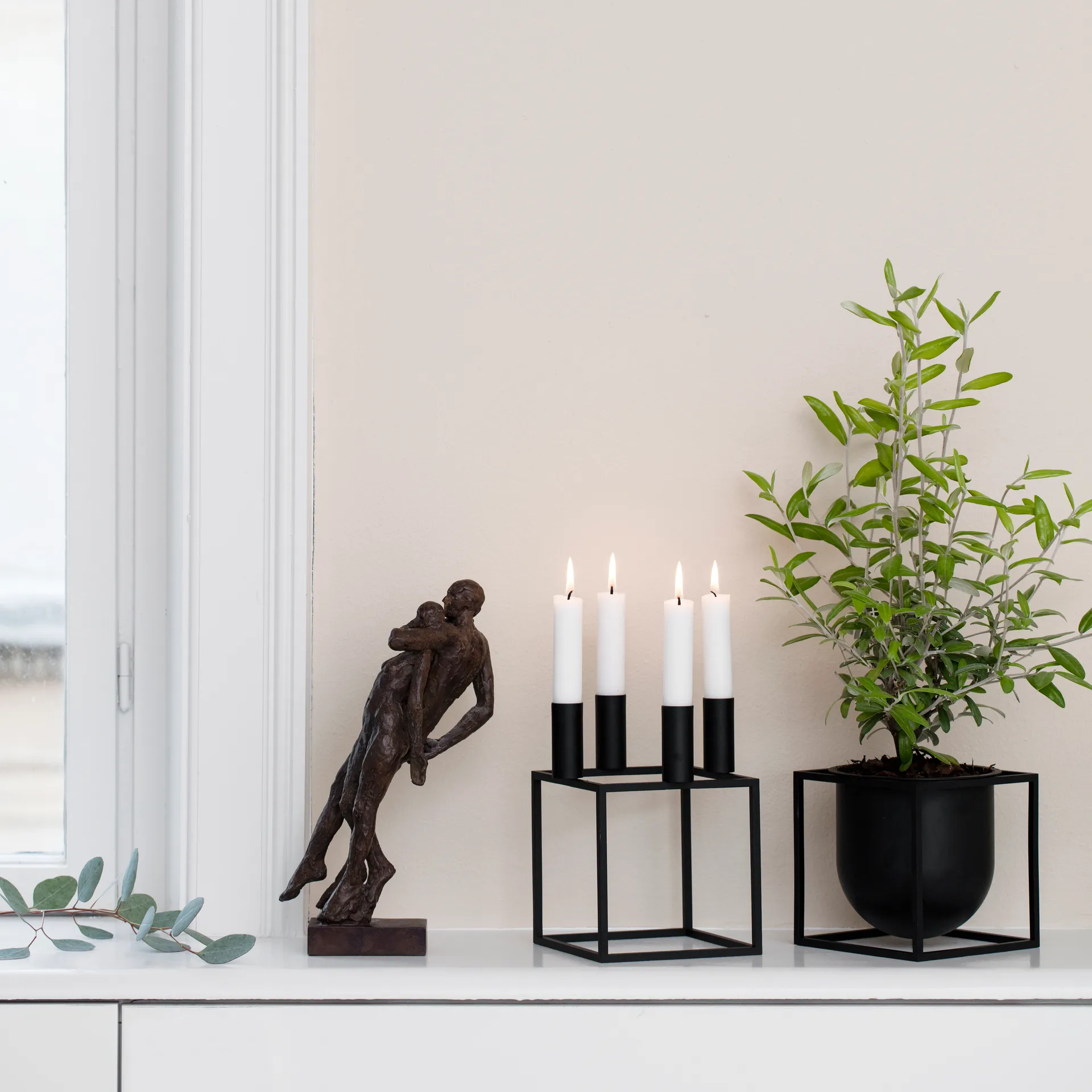 Vaso de flores Kubus 14 cm, Preto Audo Copenhagen