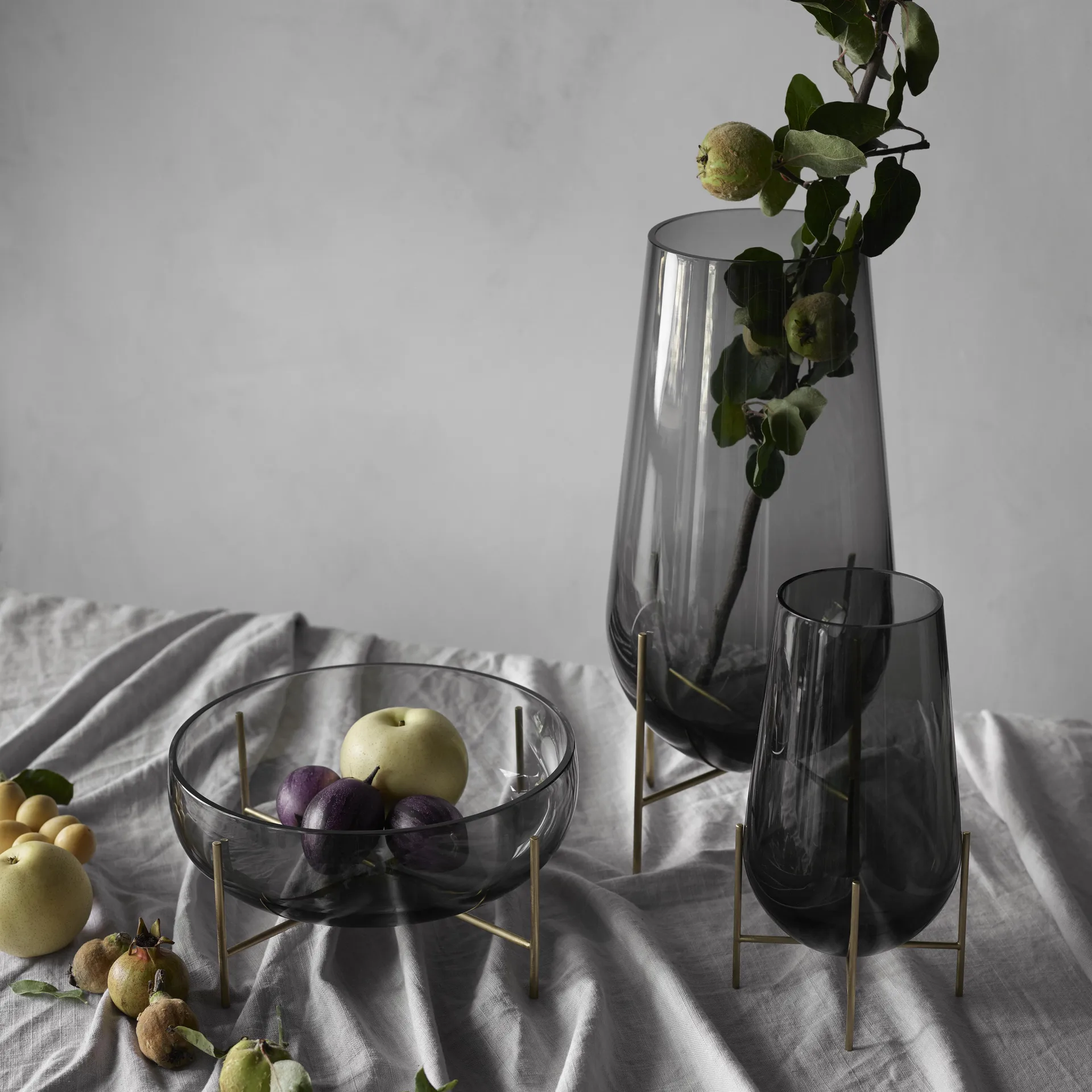 Vaso médio Échasse, vidro fumado Audo Copenhagen