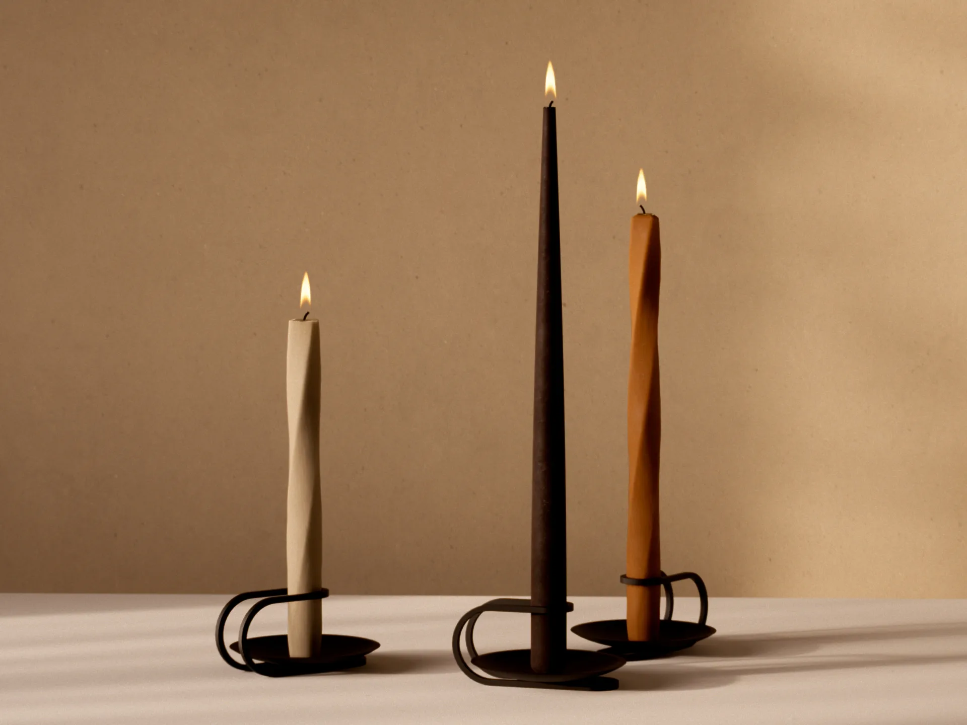Velas Spire 38 cm 6-unidades , Ivory Audo Copenhagen