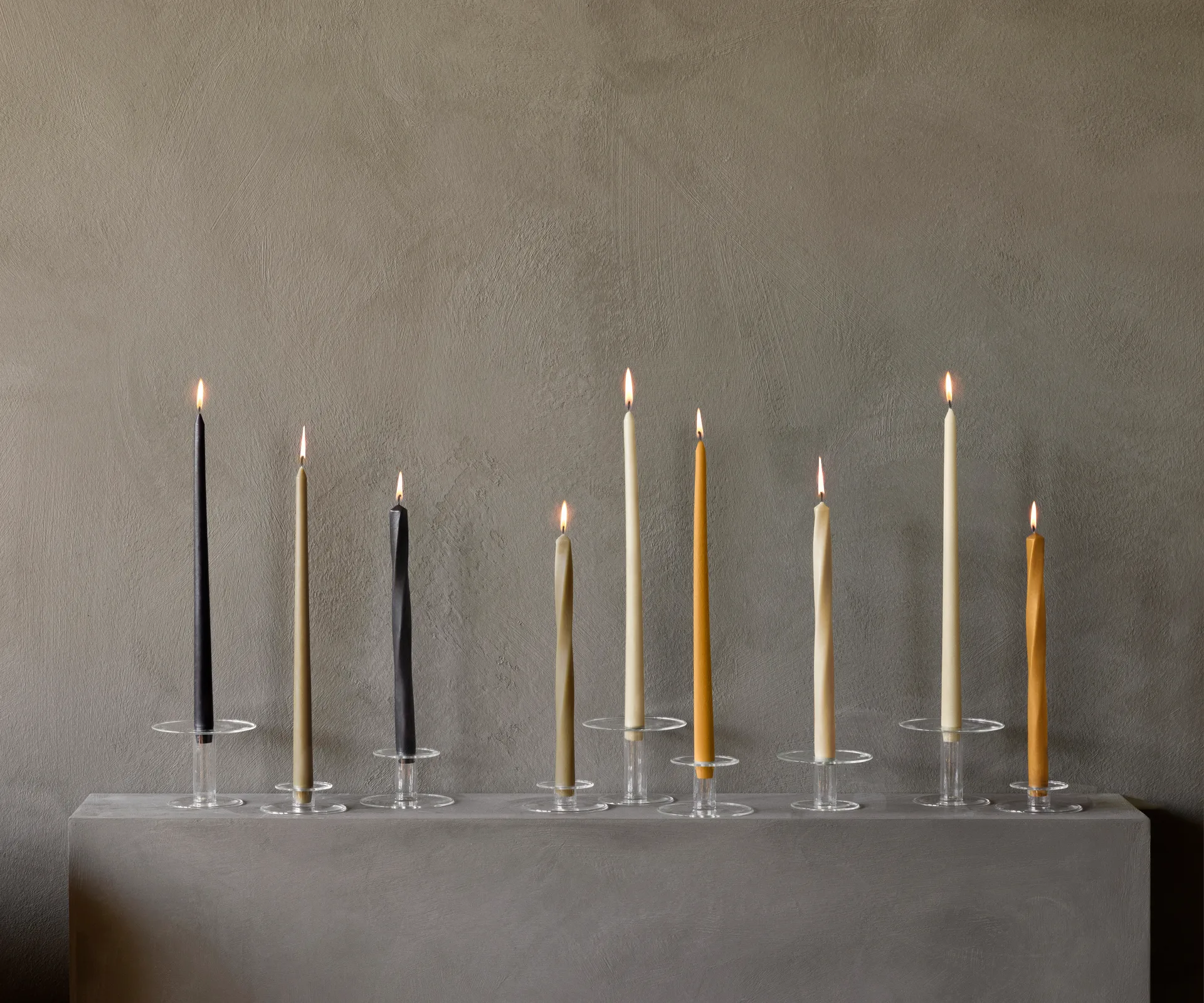 Velas Spire 38 cm 6-unidades , Ocre Audo Copenhagen