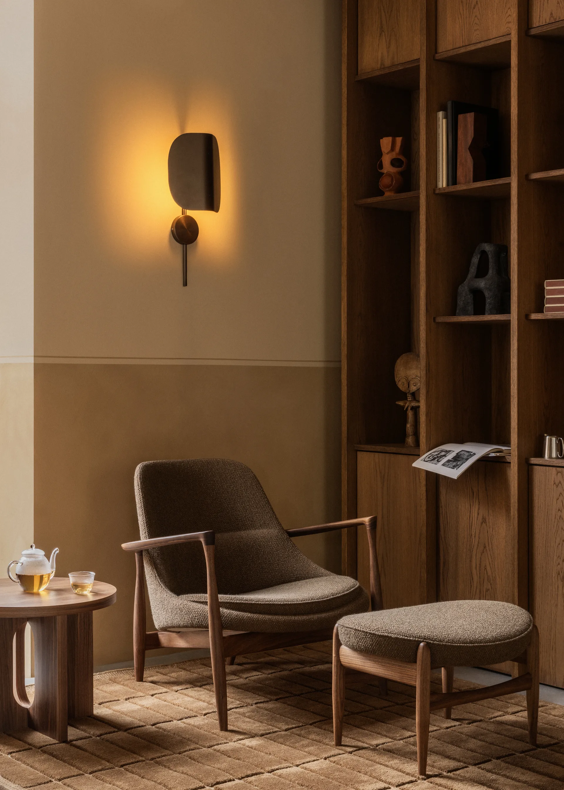 Wing aplique de parede, Alumínio bronzeado, 47 cm Audo Copenhagen