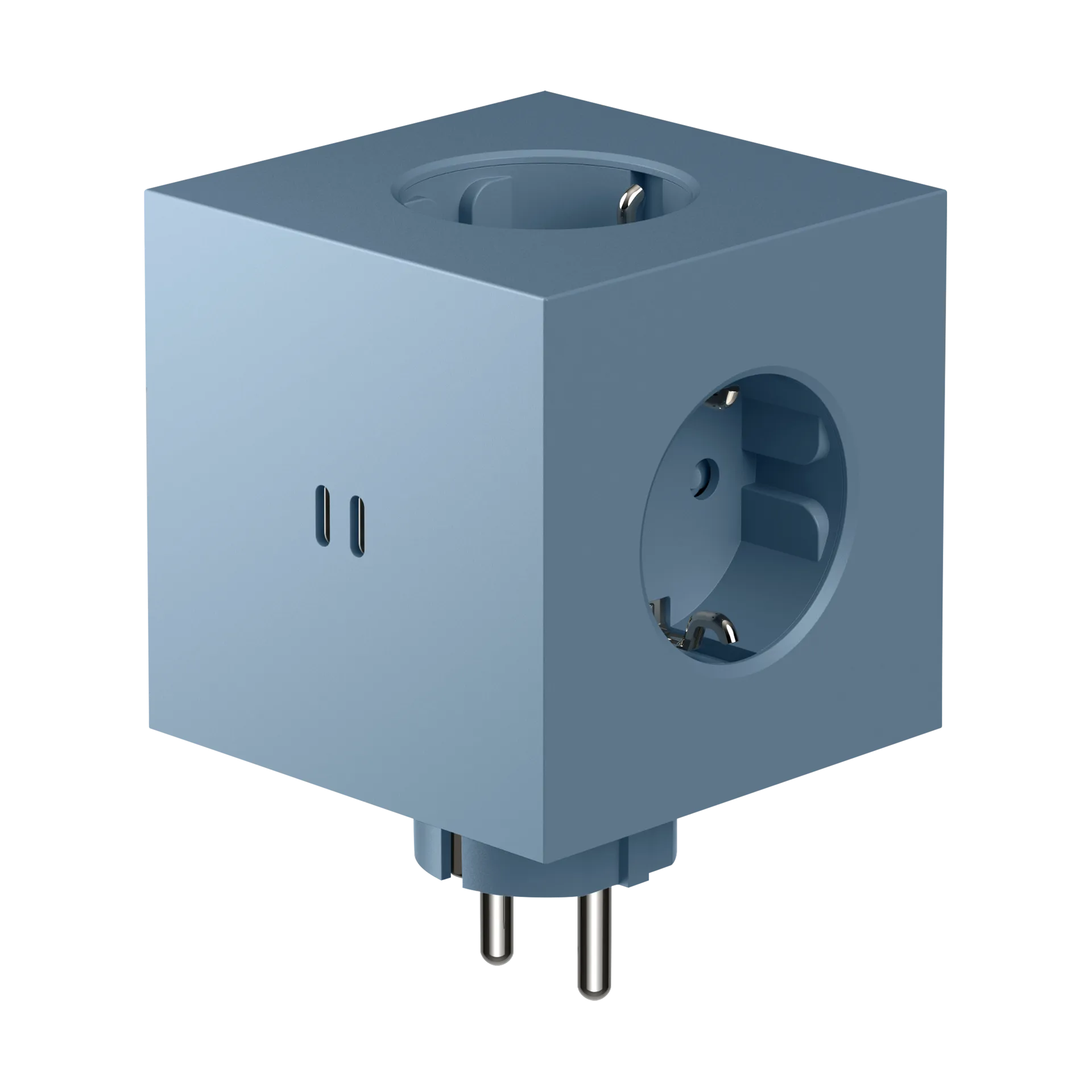 Adaptador tomada quadrado 2 , Azul Shark Avolt