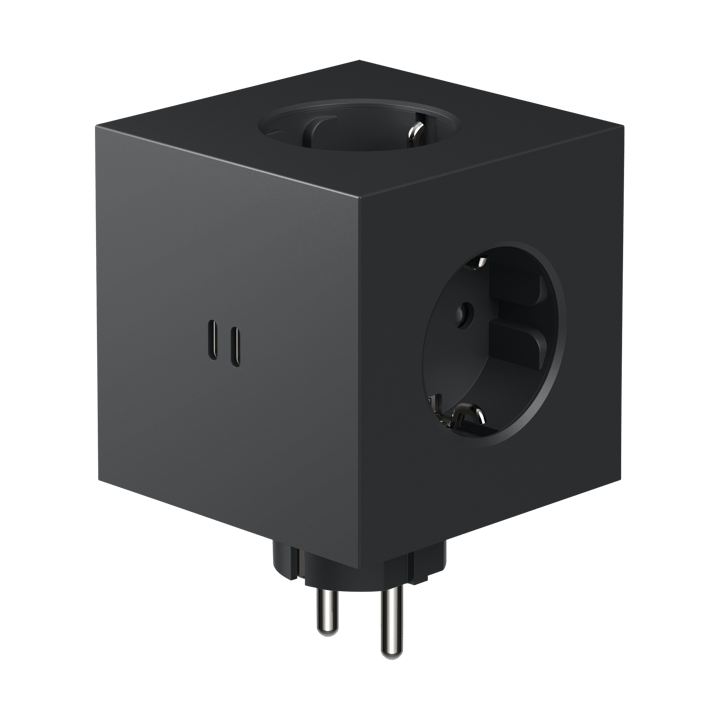 Adaptador tomada quadrado 2  - Stockholm preto - Avolt