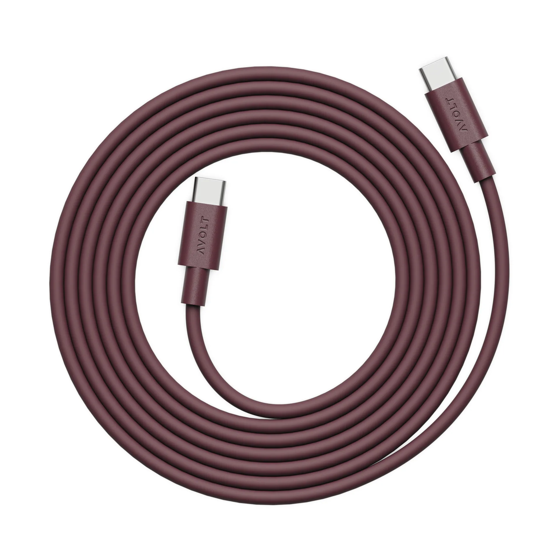AVOLT x Bauhaus-Archiv Cable 1 USB C para USB C, Vermelho amora Avolt