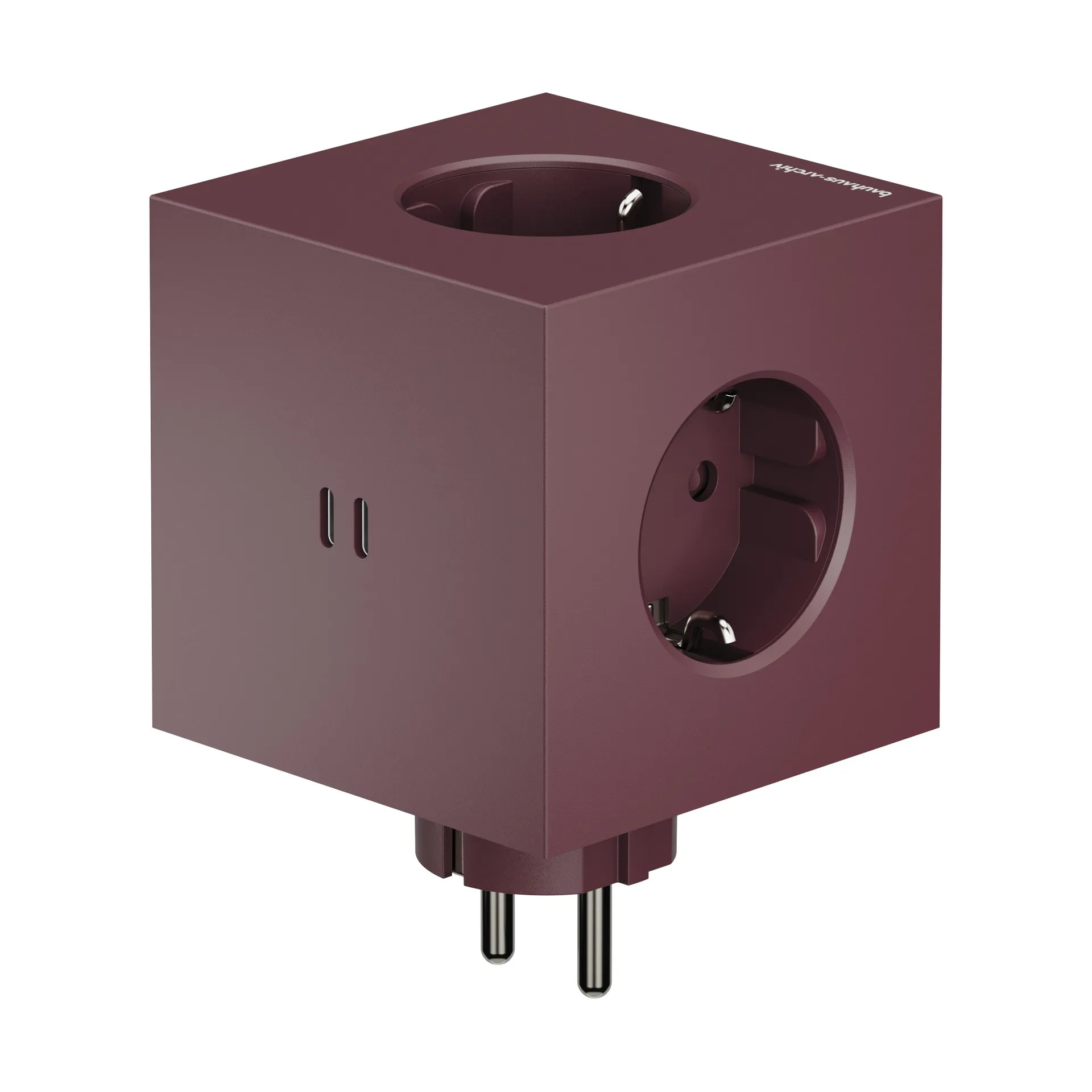 AVOLT x Bauhaus-Archiv Square 2 extensão múltipla USB-C, Vermelho amora Avolt