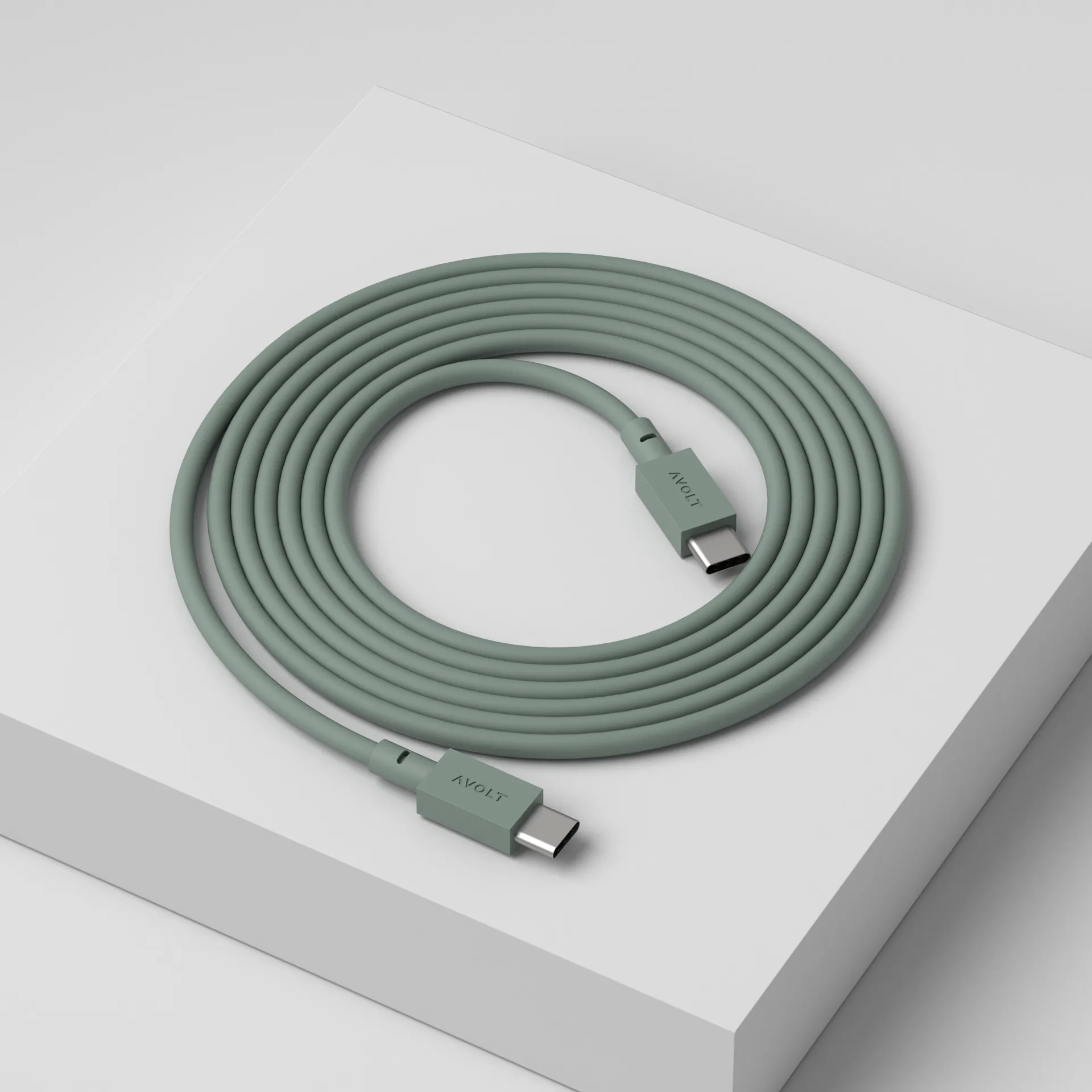 Cable 1 USB-C para USB-C cabo de carregamento 2 m, Oak green Avolt
