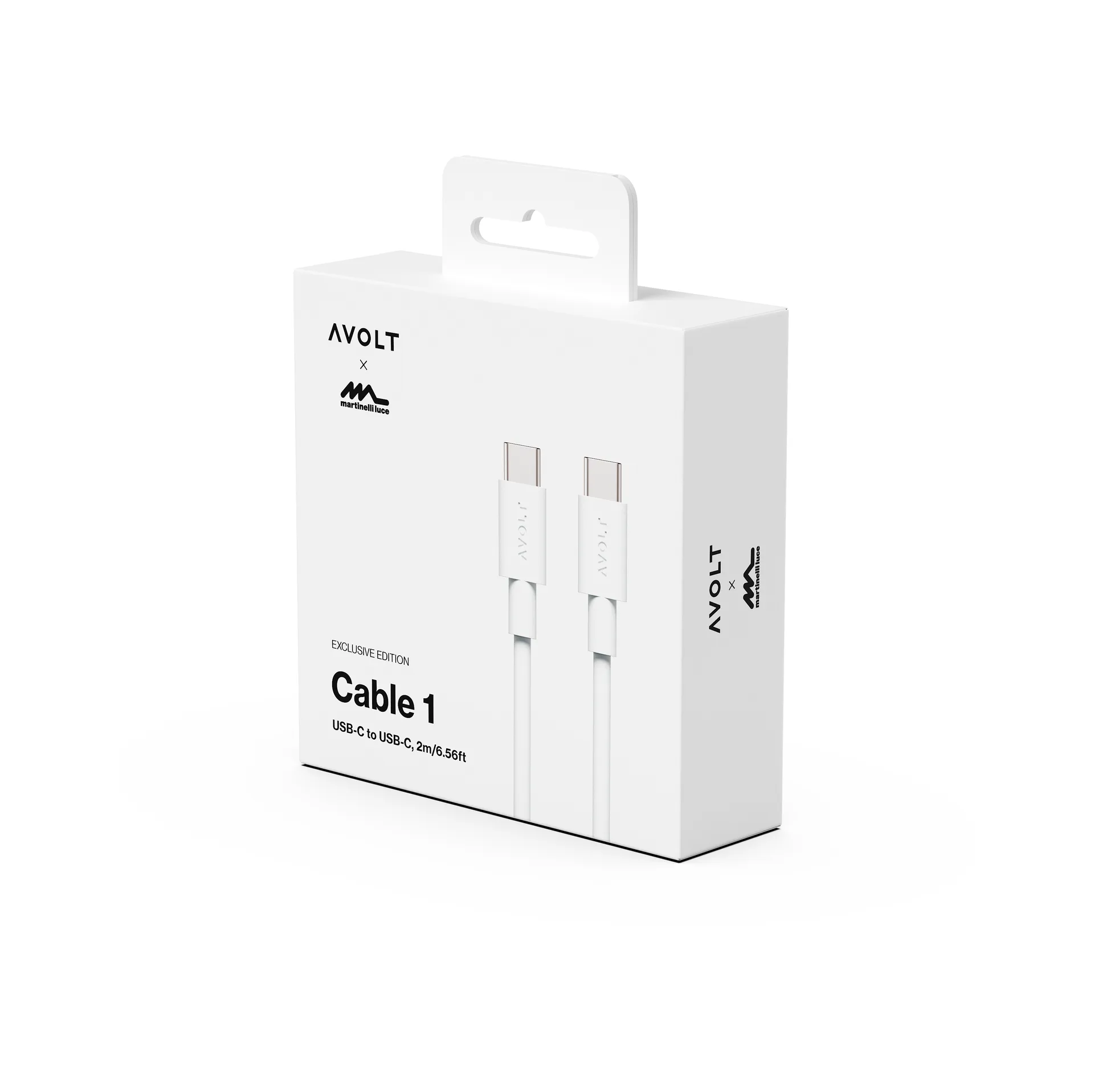 Cable 1 USB-C para USB-C cabo de carregamento 2 m, White Martinelli Luce Edition Avolt