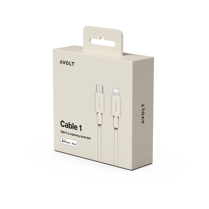 Cabo 1 USB C para cabo de carregamento Lightning 2m, Nomad Sand Avolt
