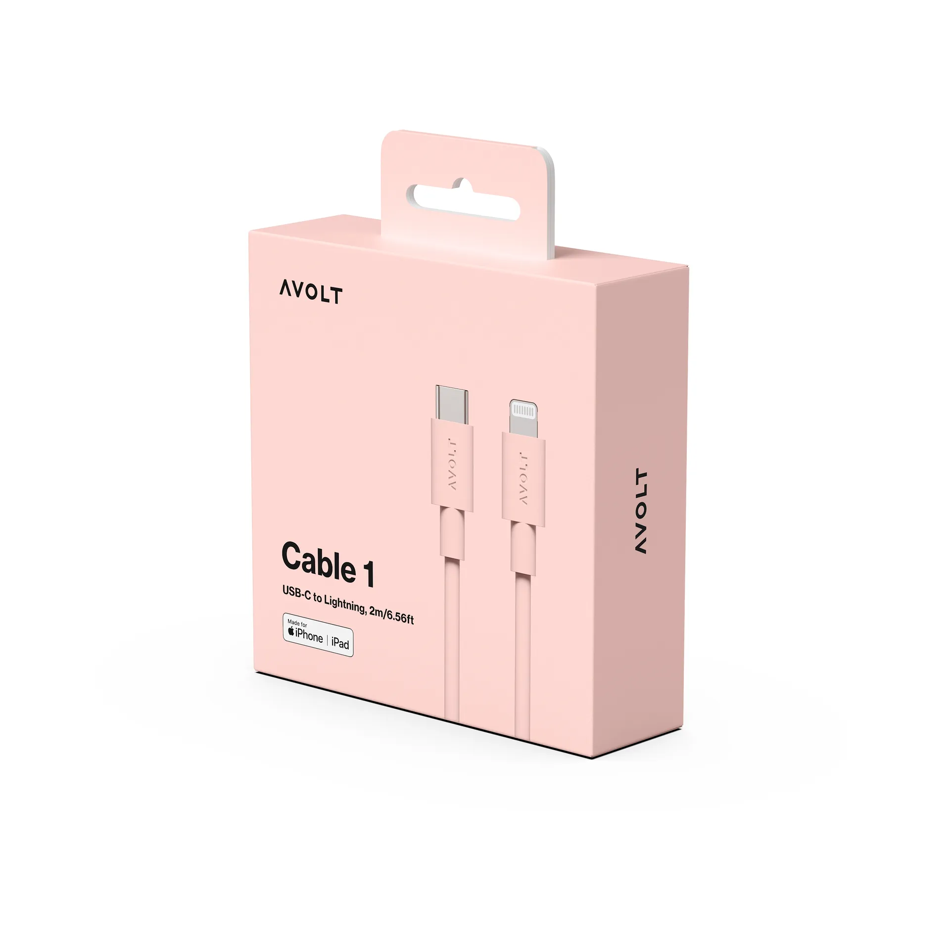 Cabo 1 USB C para cabo de carregamento Lightning 2m, Novo Rosa Avolt