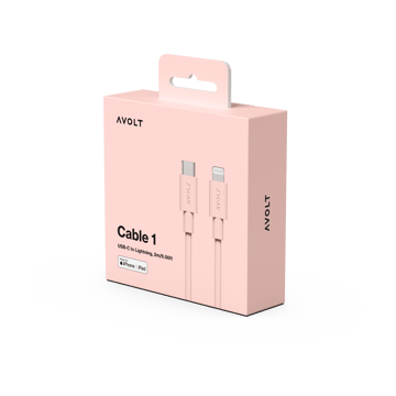 Cabo 1 USB C para cabo de carregamento Lightning 2m - Novo Rosa - Avolt