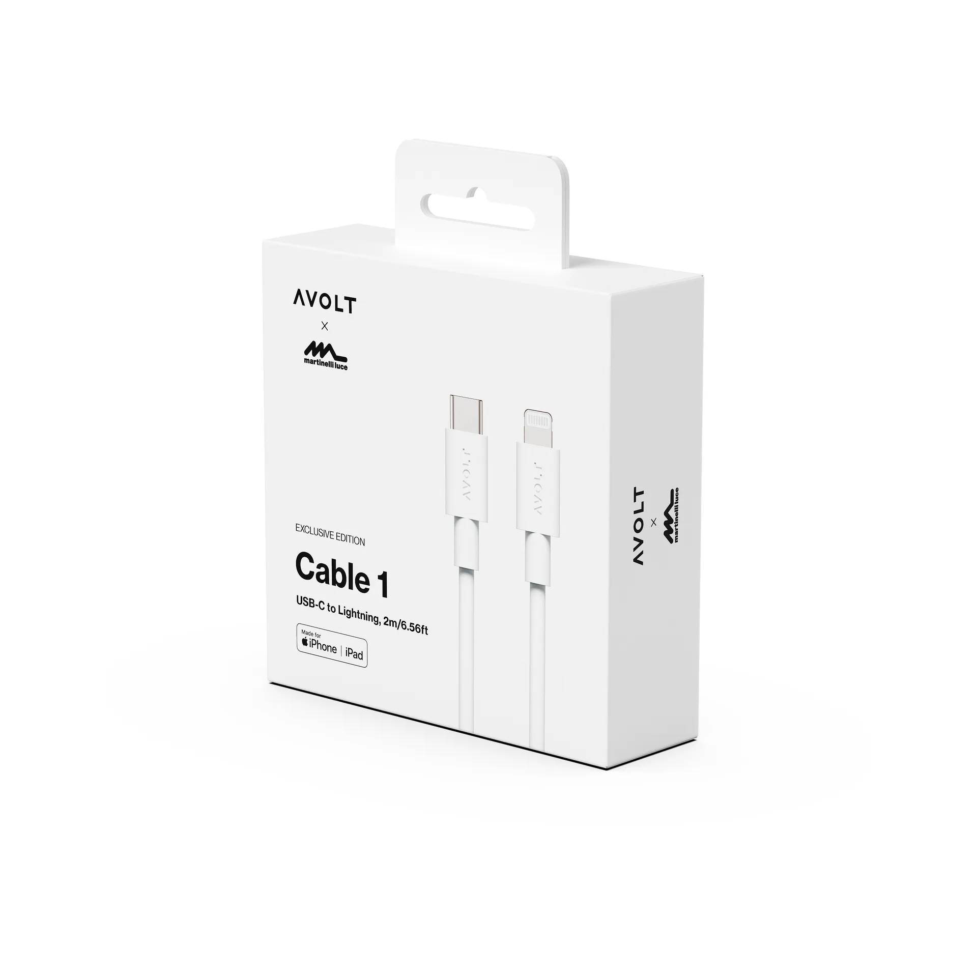 Cabo 1 USB C para cabo de carregamento Lightning 2m, White Martinelli Luce Edition Avolt