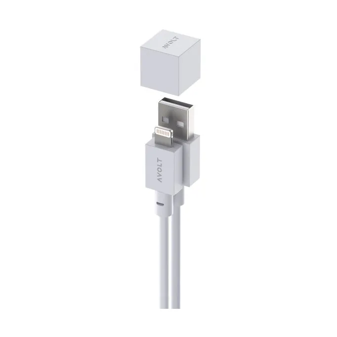 Cabo USB-A para Lightning 1,7 m Cable 1, White Avolt