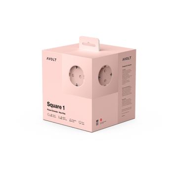 Square 1 tomada múltipla com USB-C 30W 1,8 m - New Pink - Avolt