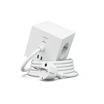 Square 1 tomada múltipla com USB-C 30W 1,8 m - White Martinelli Luce edition - Avolt