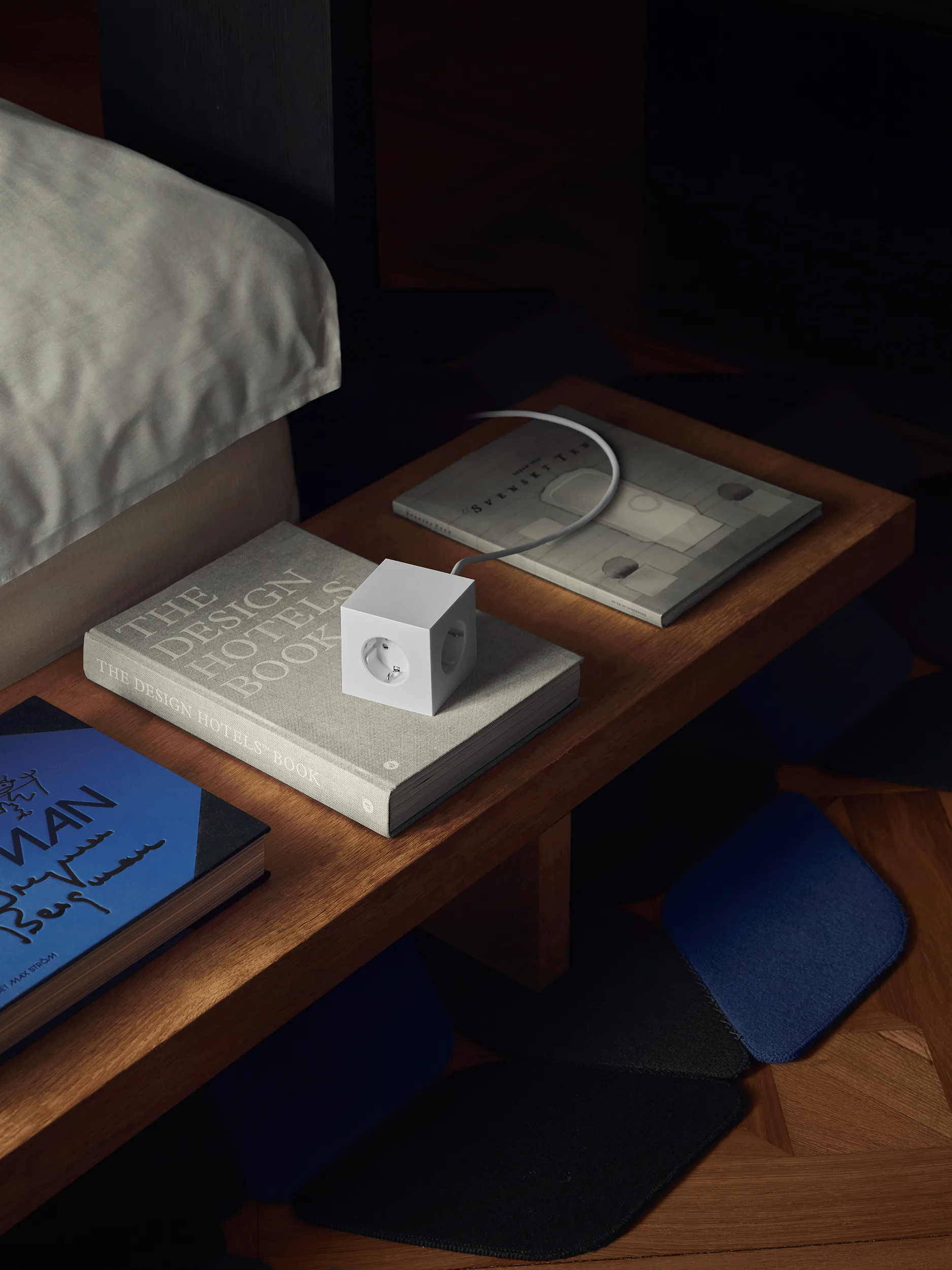 Square 1 tomada múltipla com USB-C 30W 1,8 m, White Martinelli Luce edition Avolt