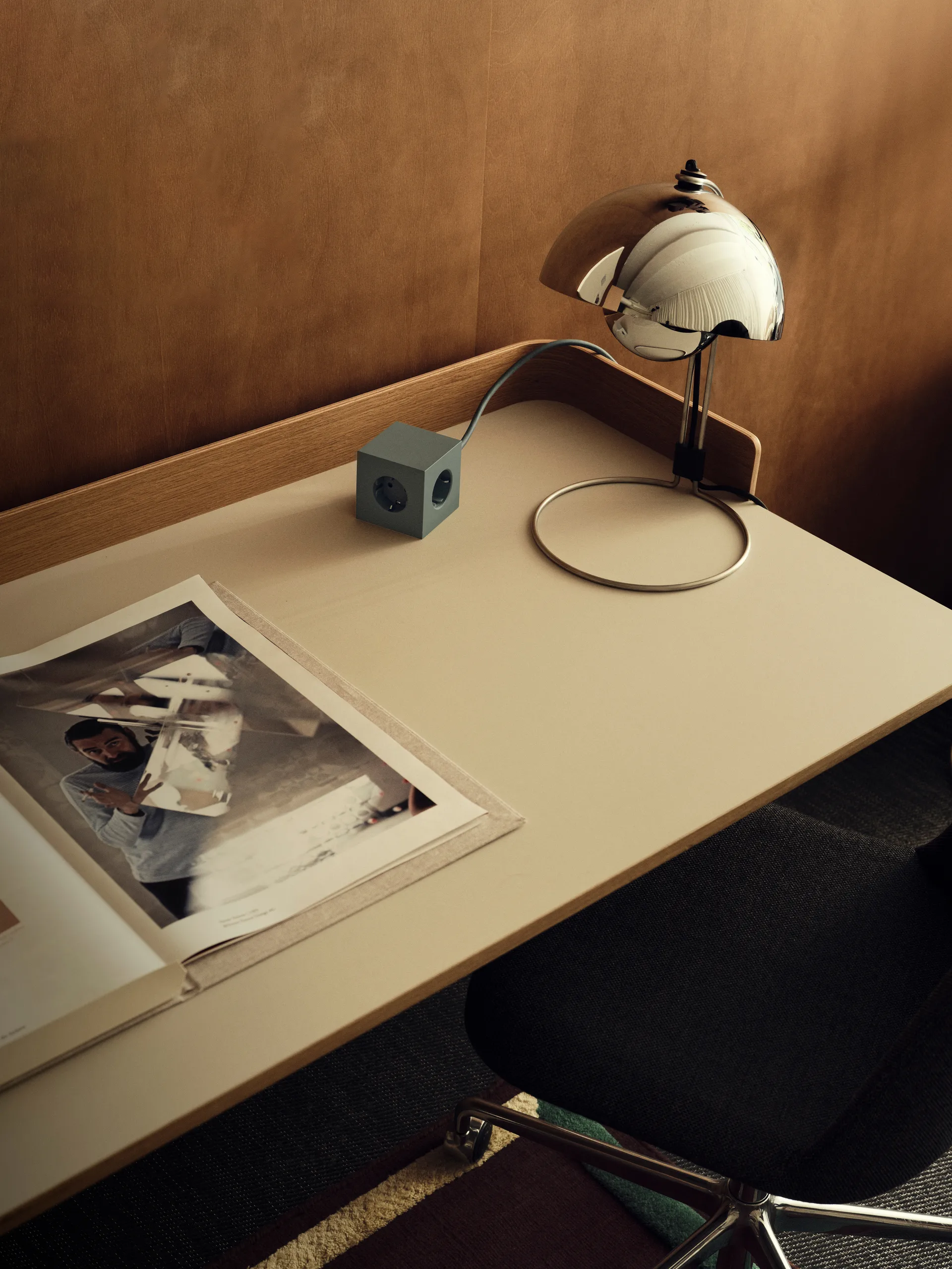 Square 1 tomada múltipla com USB-C 30W 3 m, Carvalho Verde Avolt