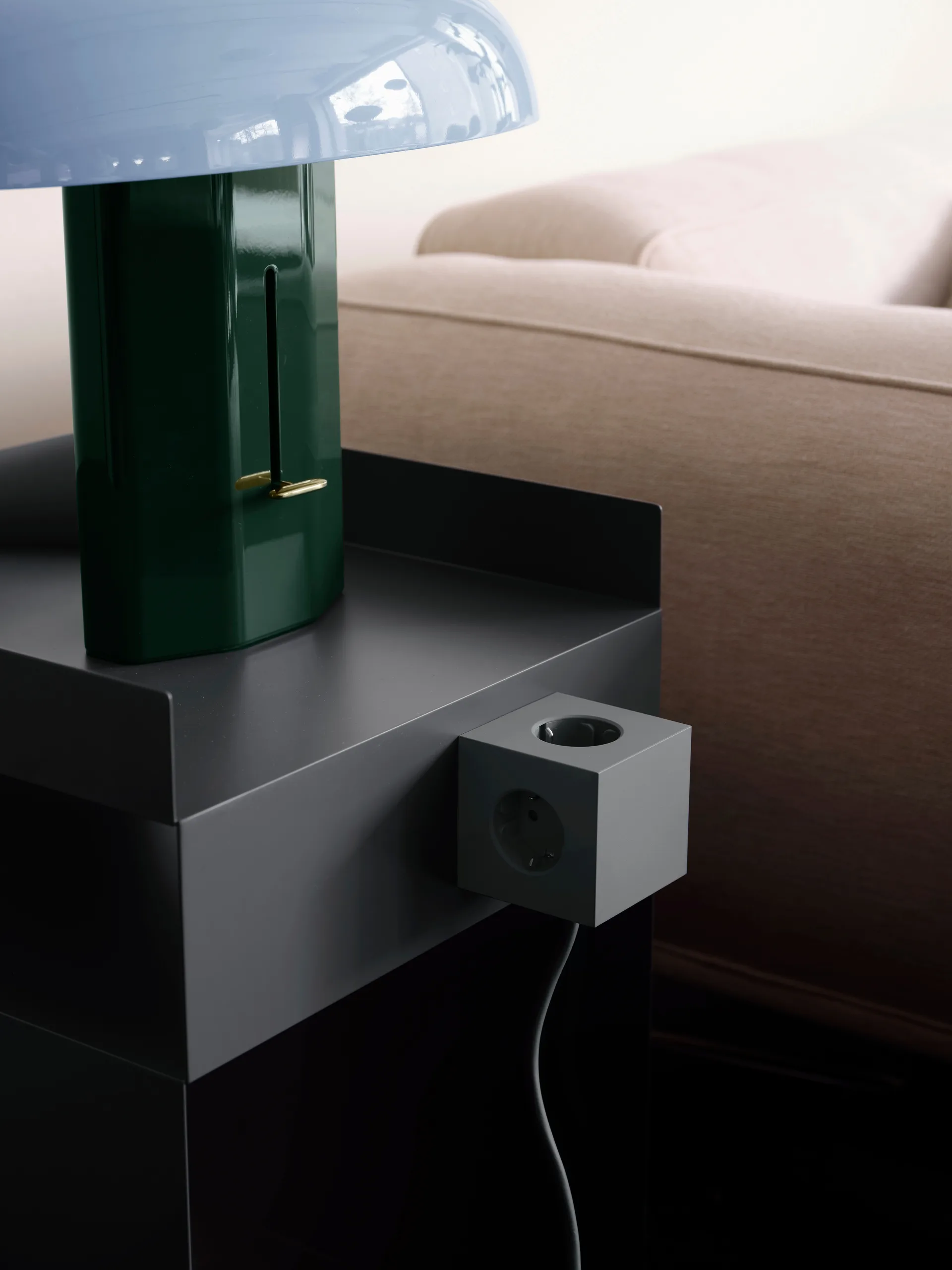 Square 1 tomada múltipla com USB-C 30W 3 m, Carvalho Verde Avolt