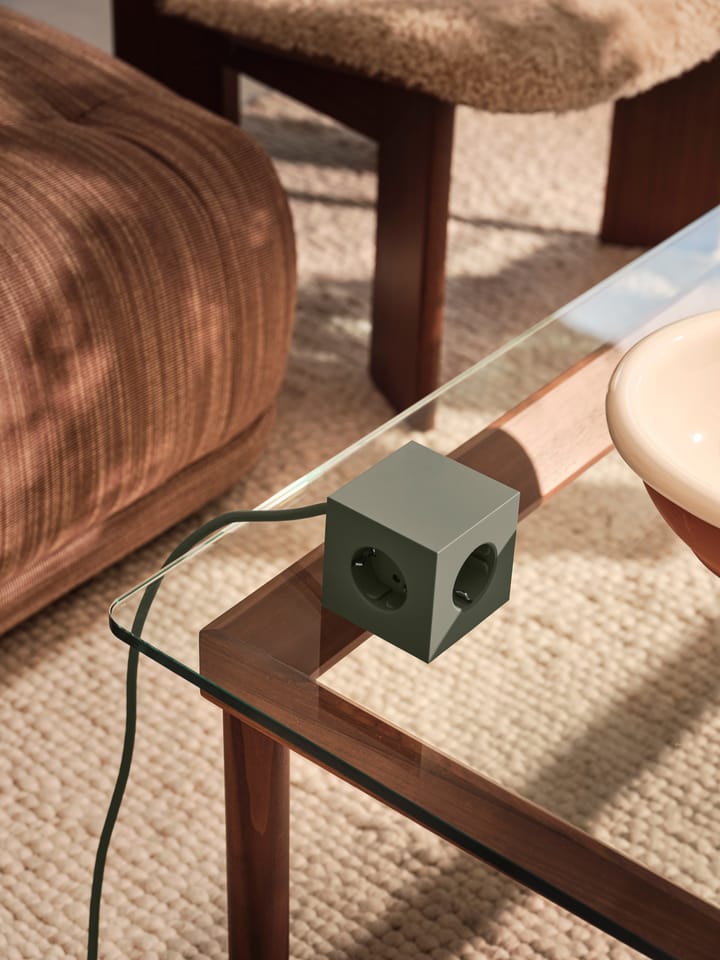 Square 1 tomada múltipla com USB-C 30W 3 m, Carvalho Verde Avolt
