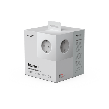Square 1 tomada múltipla com USB-C 30W 3 m - Gotland Cinza - Avolt