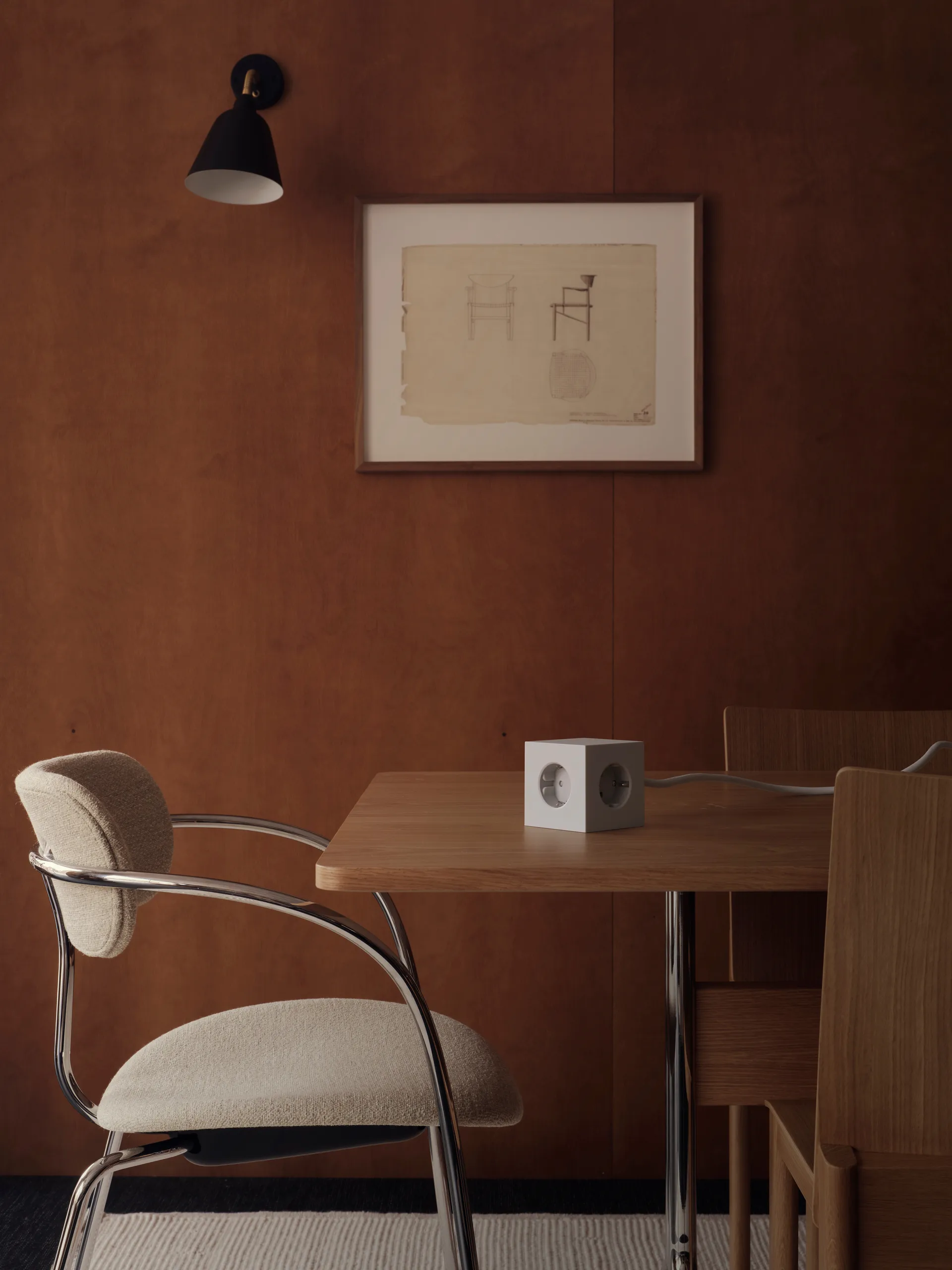 Square 1 tomada múltipla com USB-C 30W 3 m, Gotland Cinza Avolt