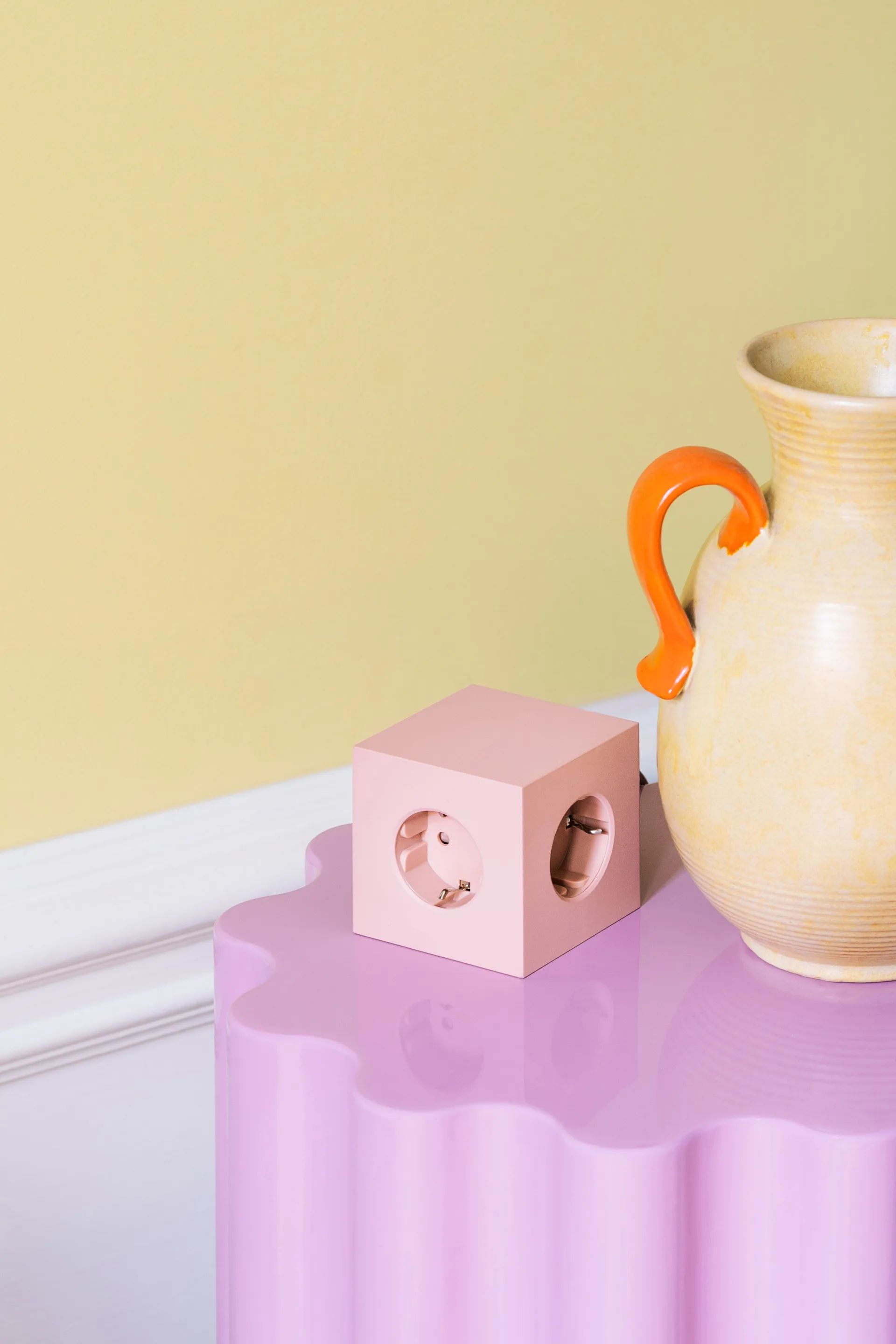 Square 1 tomada múltipla com USB-C 30W 3 m, New Pink Avolt