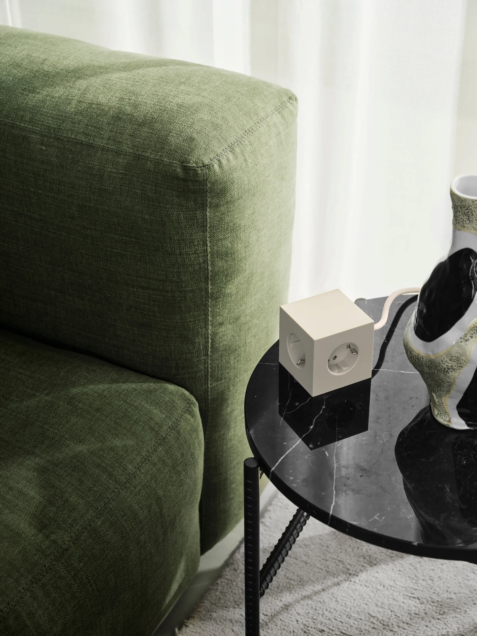 Square 1 tomada múltipla com USB-C 30W 3 m, Nomad Sand Avolt