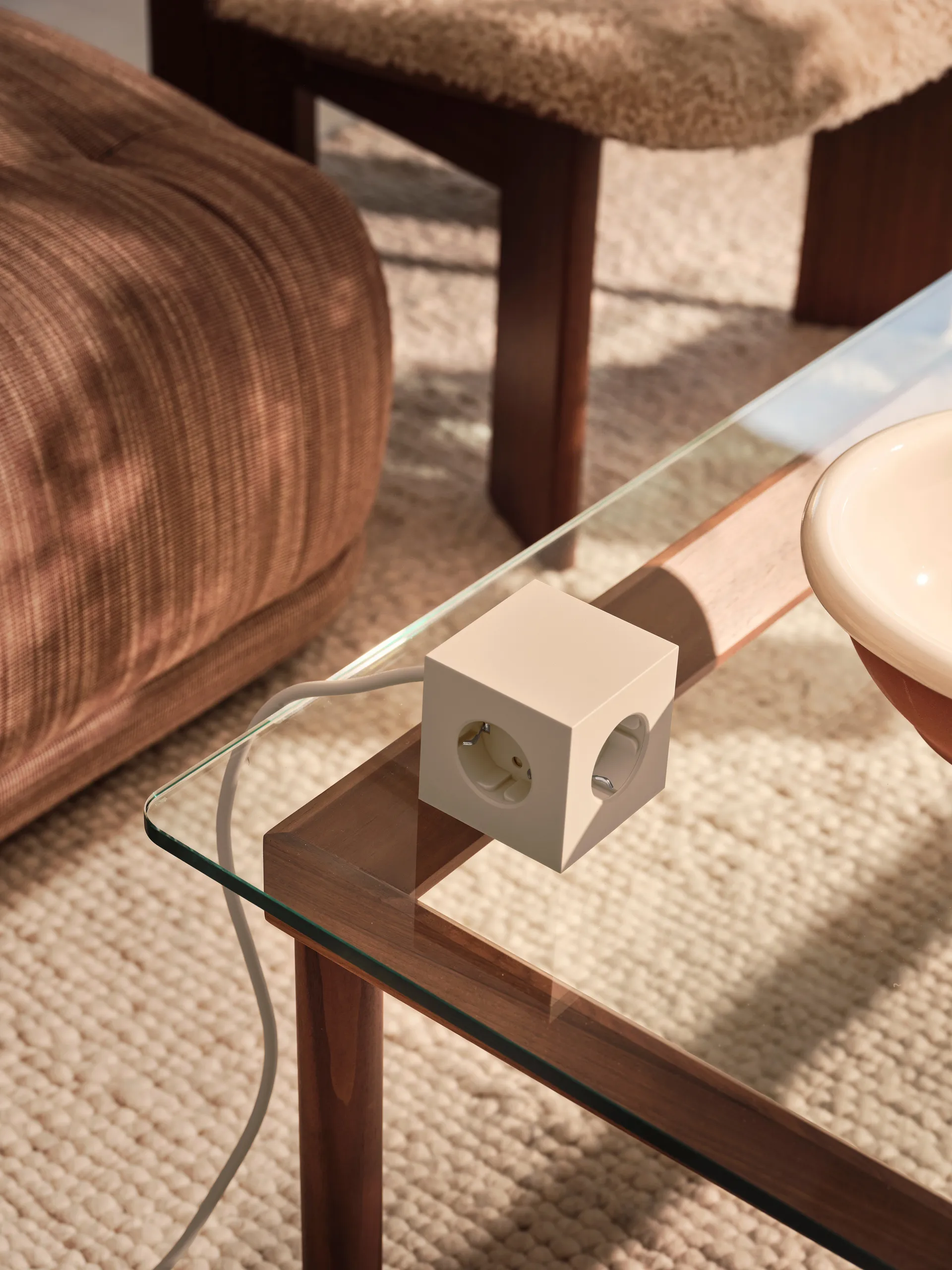 Square 1 tomada múltipla com USB-C 30W 3 m, Nomad Sand Avolt