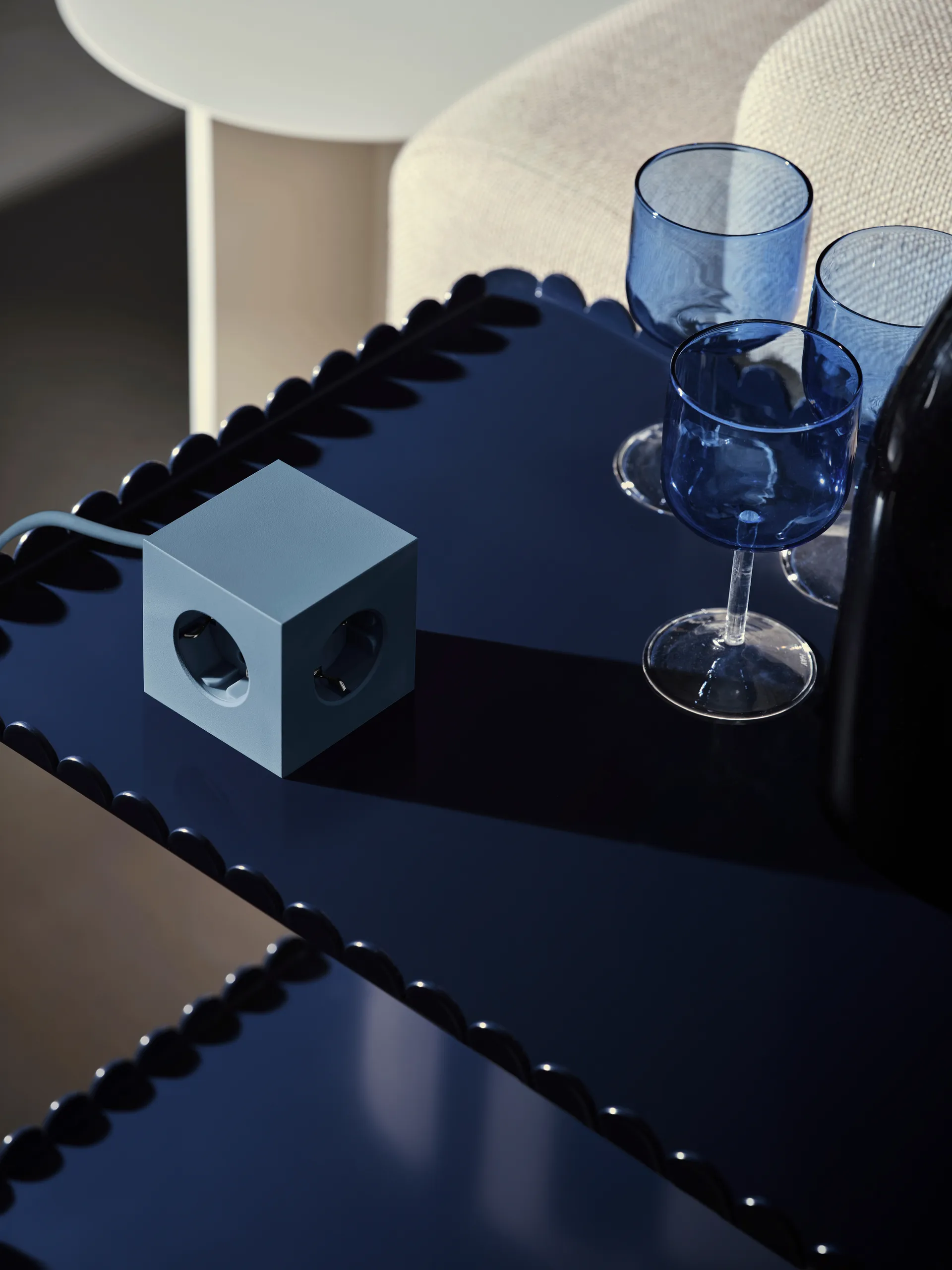 Square 1 tomada múltipla com USB-C 30W 3 m, Shark Blue Avolt