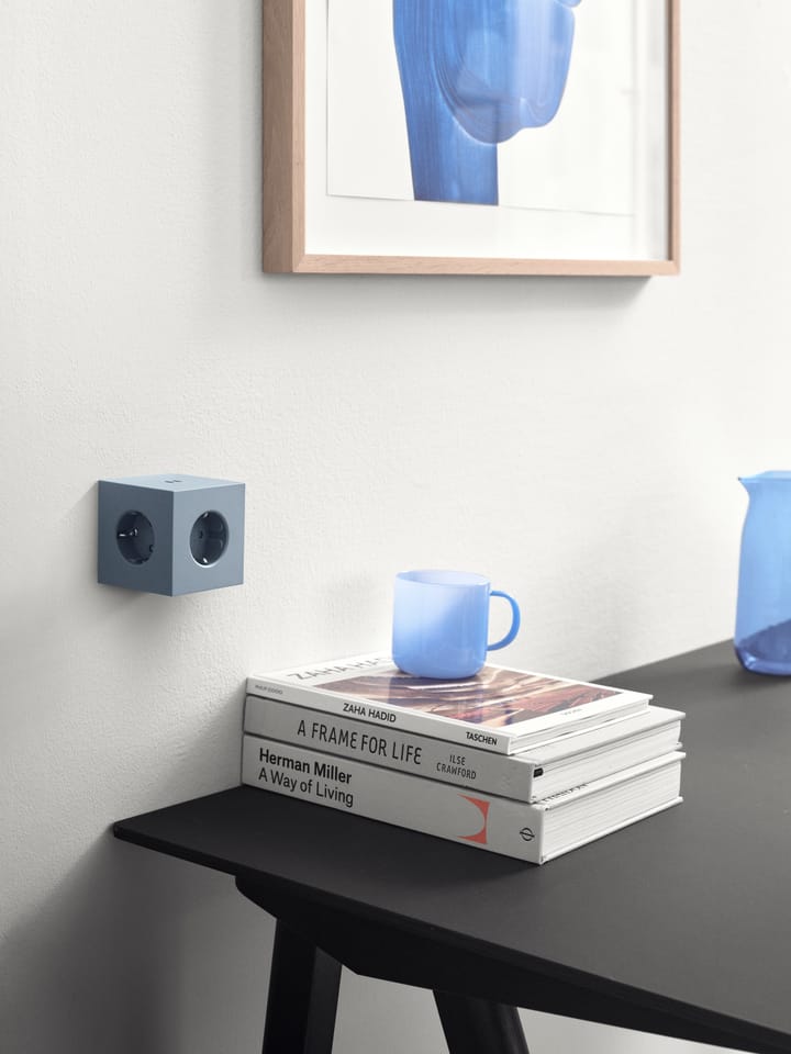 Square 1 tomada múltipla com USB-C 30W 3 m, Shark Blue Avolt