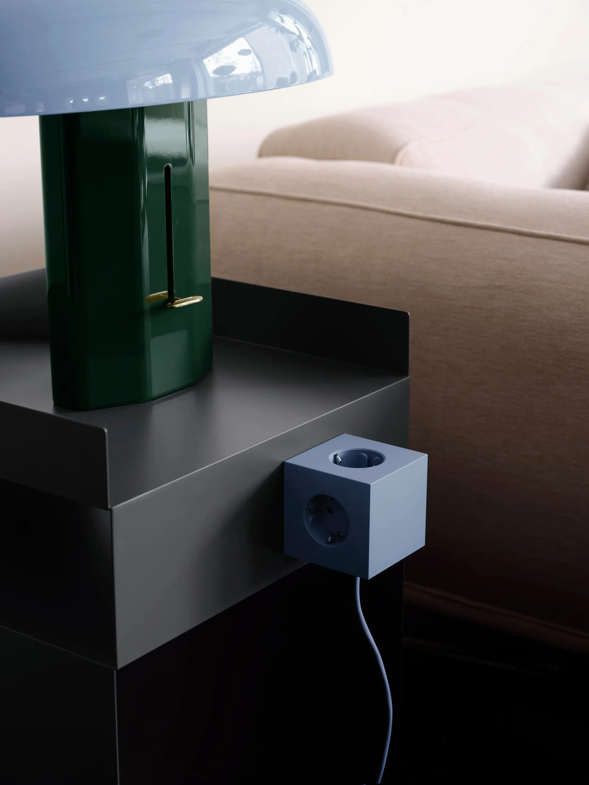 Square 1 tomada múltipla com USB-C 30W 3 m, Shark Blue Avolt