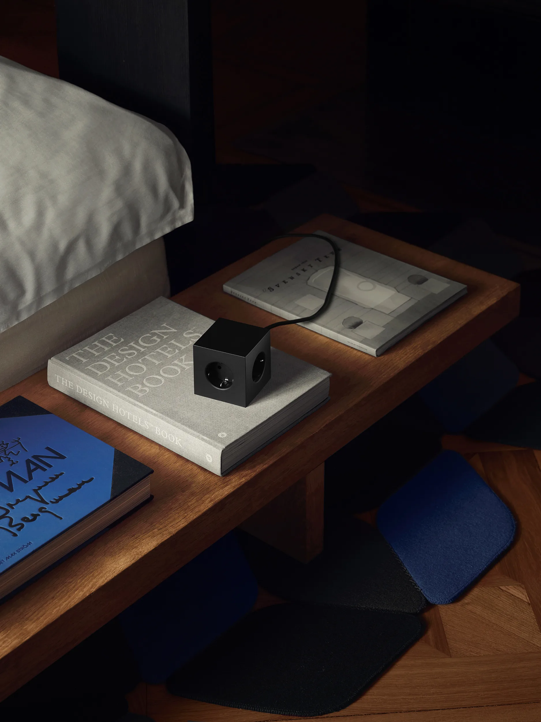 Square 1 tomada múltipla com USB-C 30W 3 m, Stockholm Black Avolt