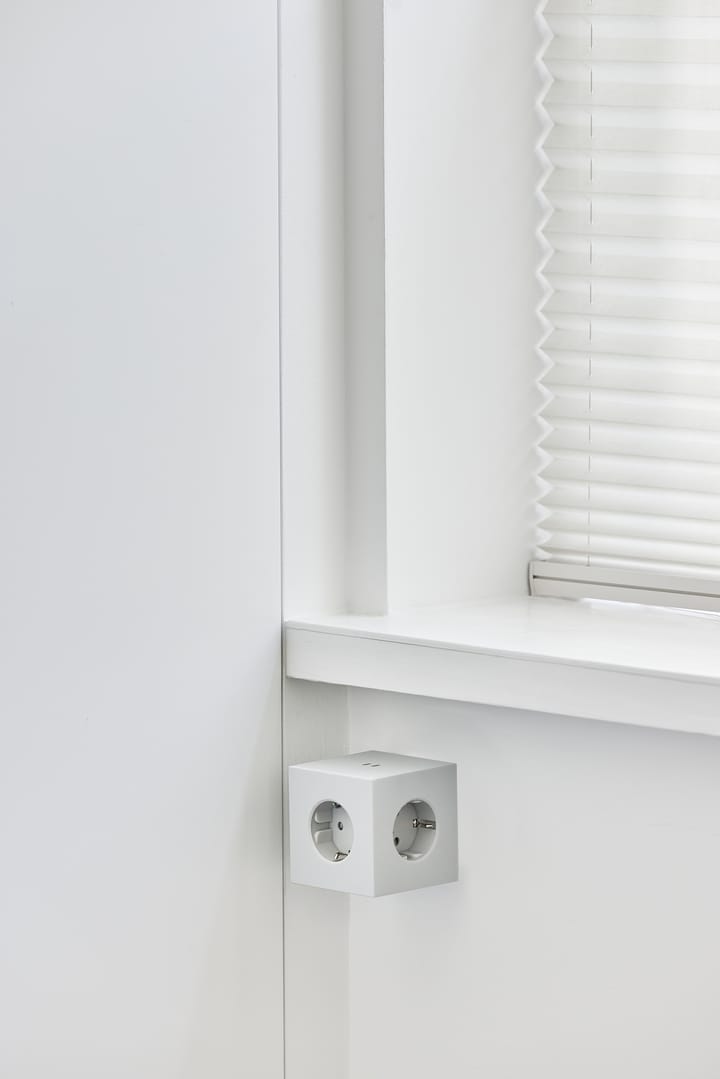 Square 1 tomada múltipla com USB-C 30W 3 m, White Martinelli Luce edition Avolt