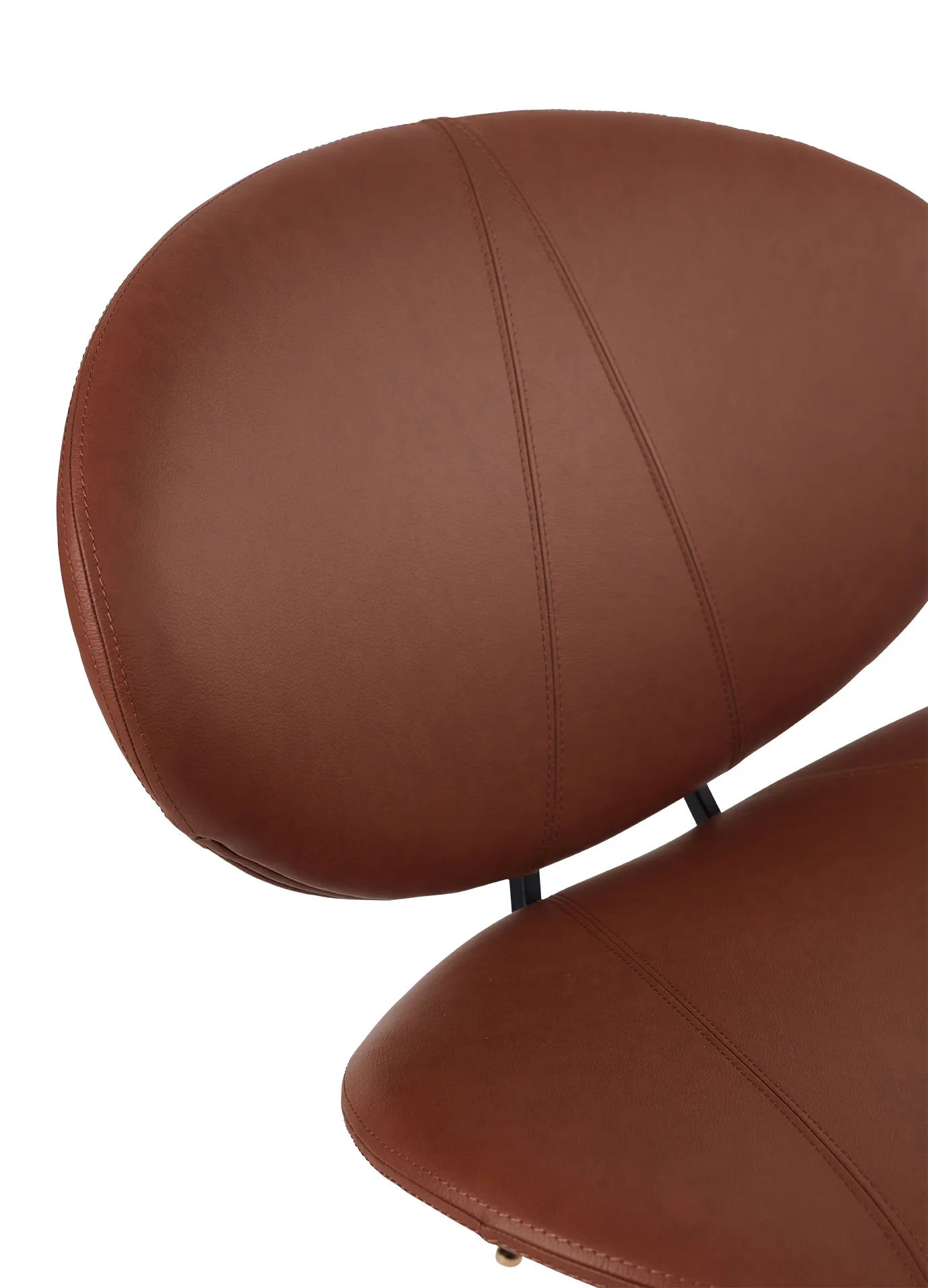 Cadeira lounge Semper, Preto-conhaque AYTM