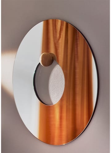 Castellum espelho de parede Ø80 cm - Claro-carvalho oleado - AYTM