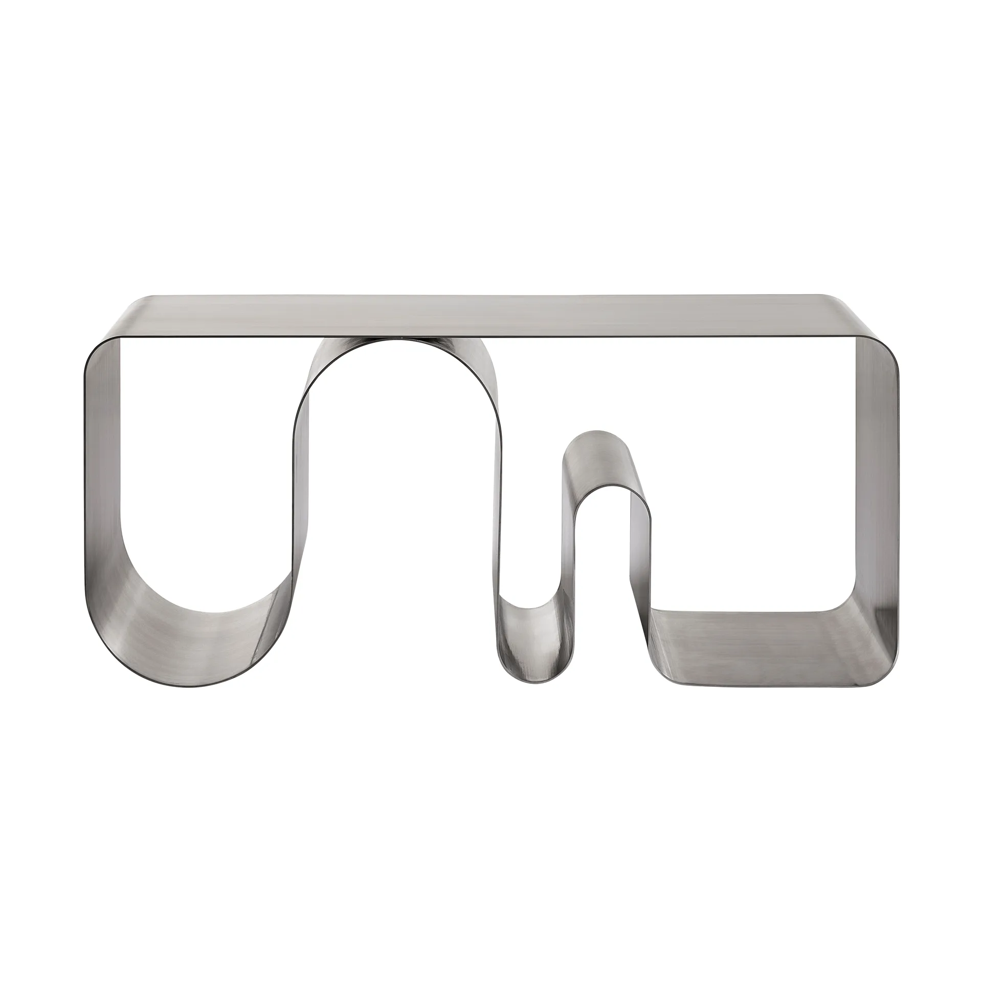 Curva banco de sentar sólido, Prateado, 100 cm AYTM