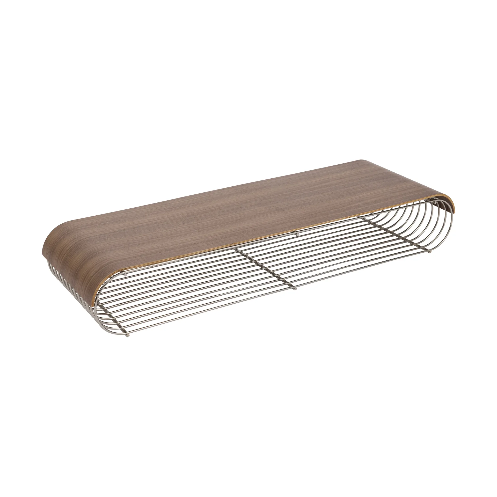 Curva bandeja/painel superior para prateleira de parede 80,4 cm, Noz AYTM