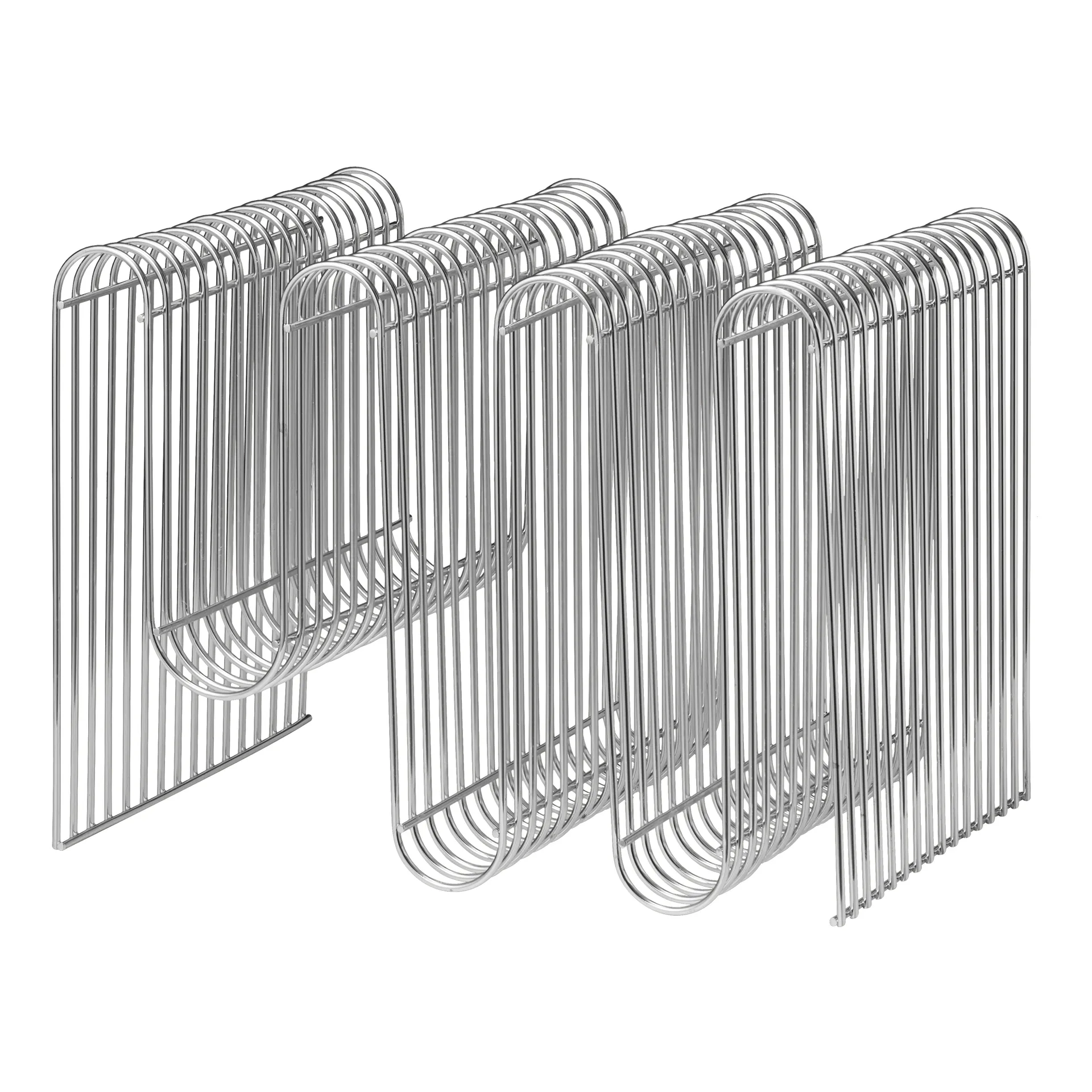 Curva porta-revistas , prateado AYTM