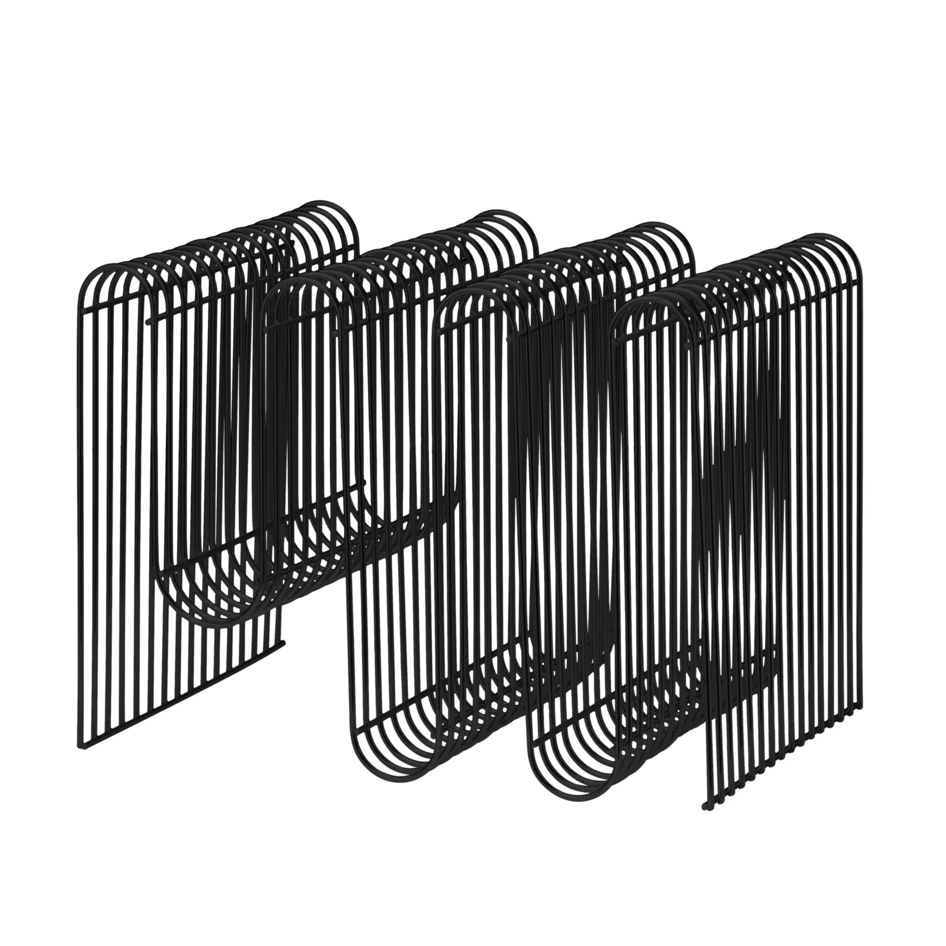 Curva porta-revistas , preto AYTM