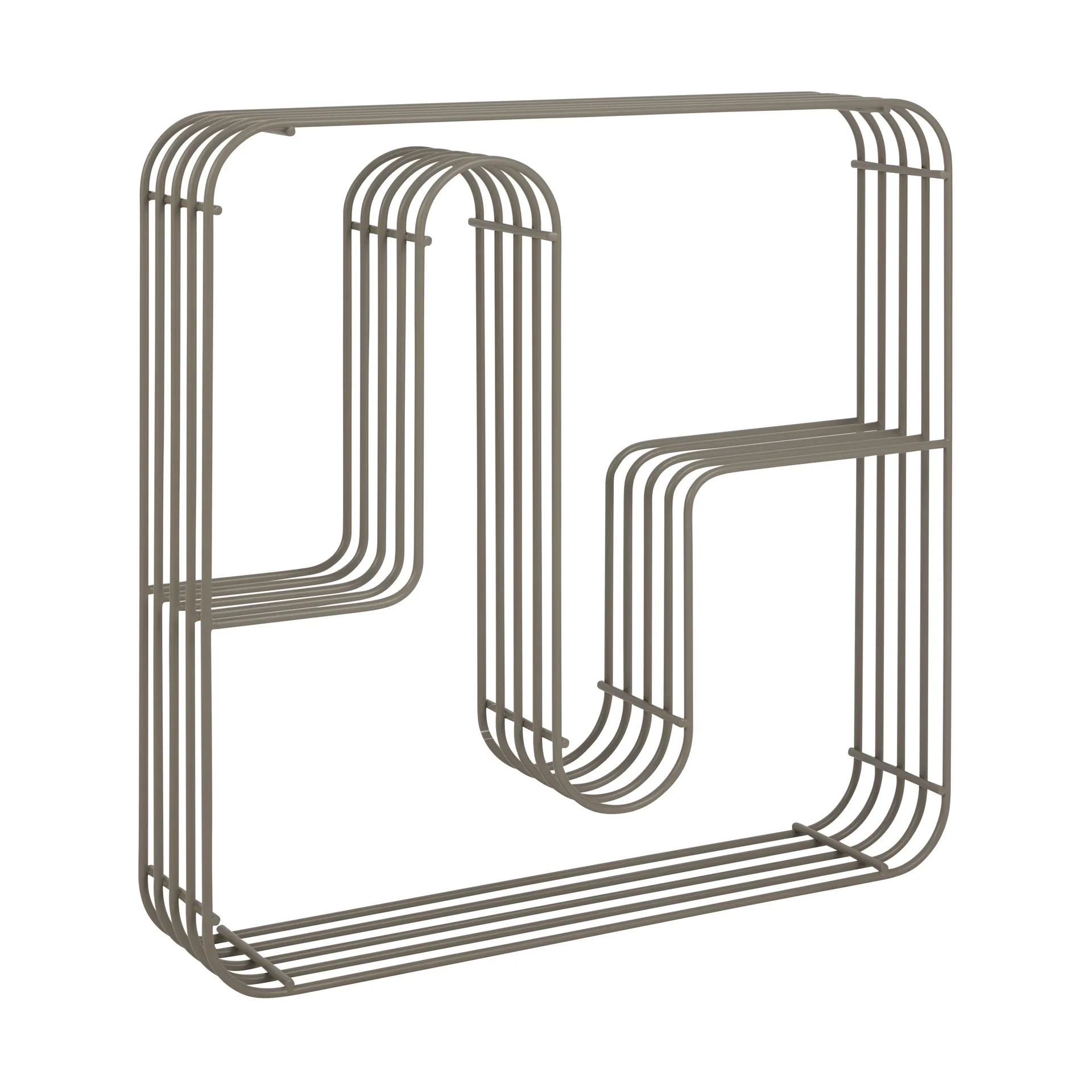 Curva Prateleira de parede quadrada, Taupe AYTM