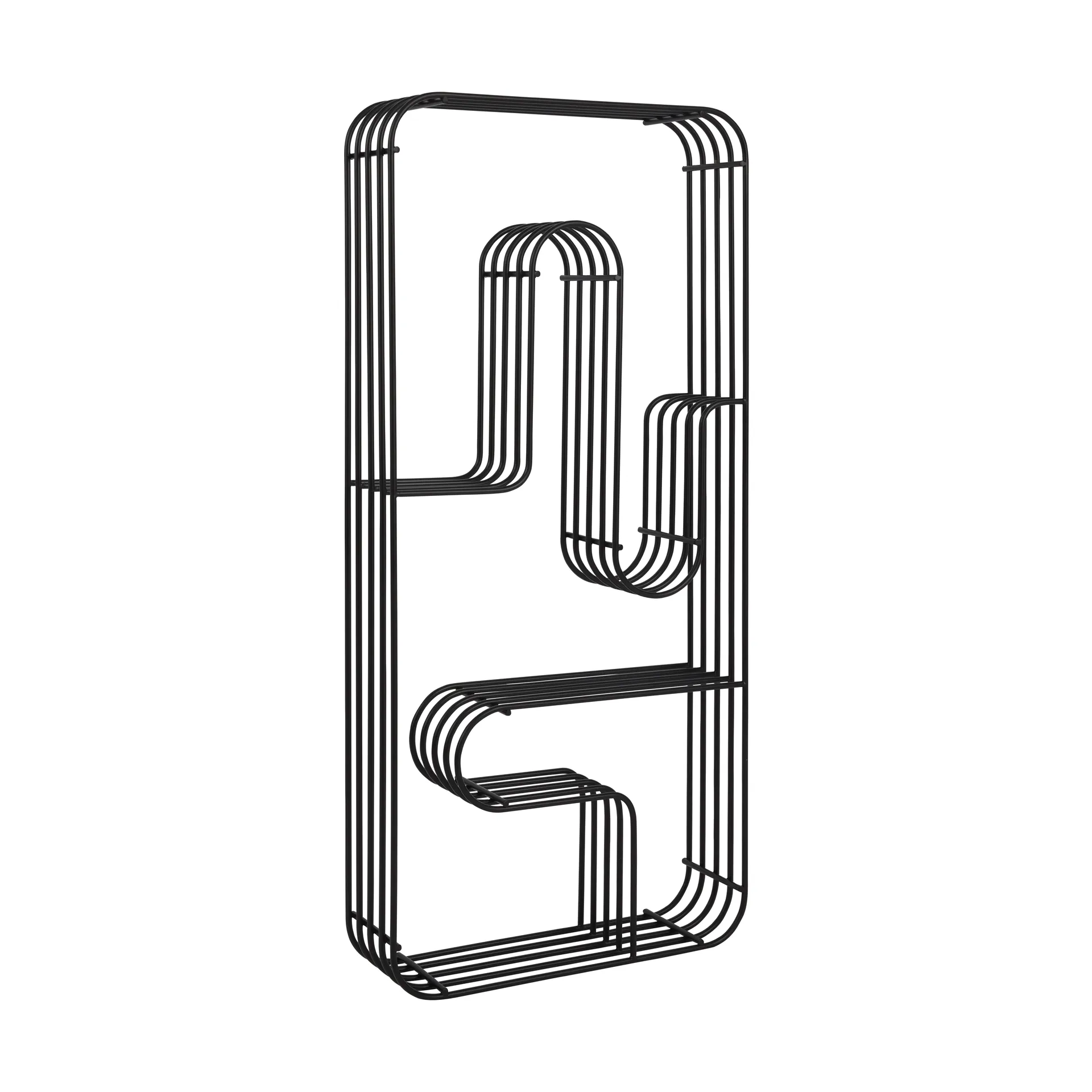 Curva Prateleira de parede retangular, Preto AYTM