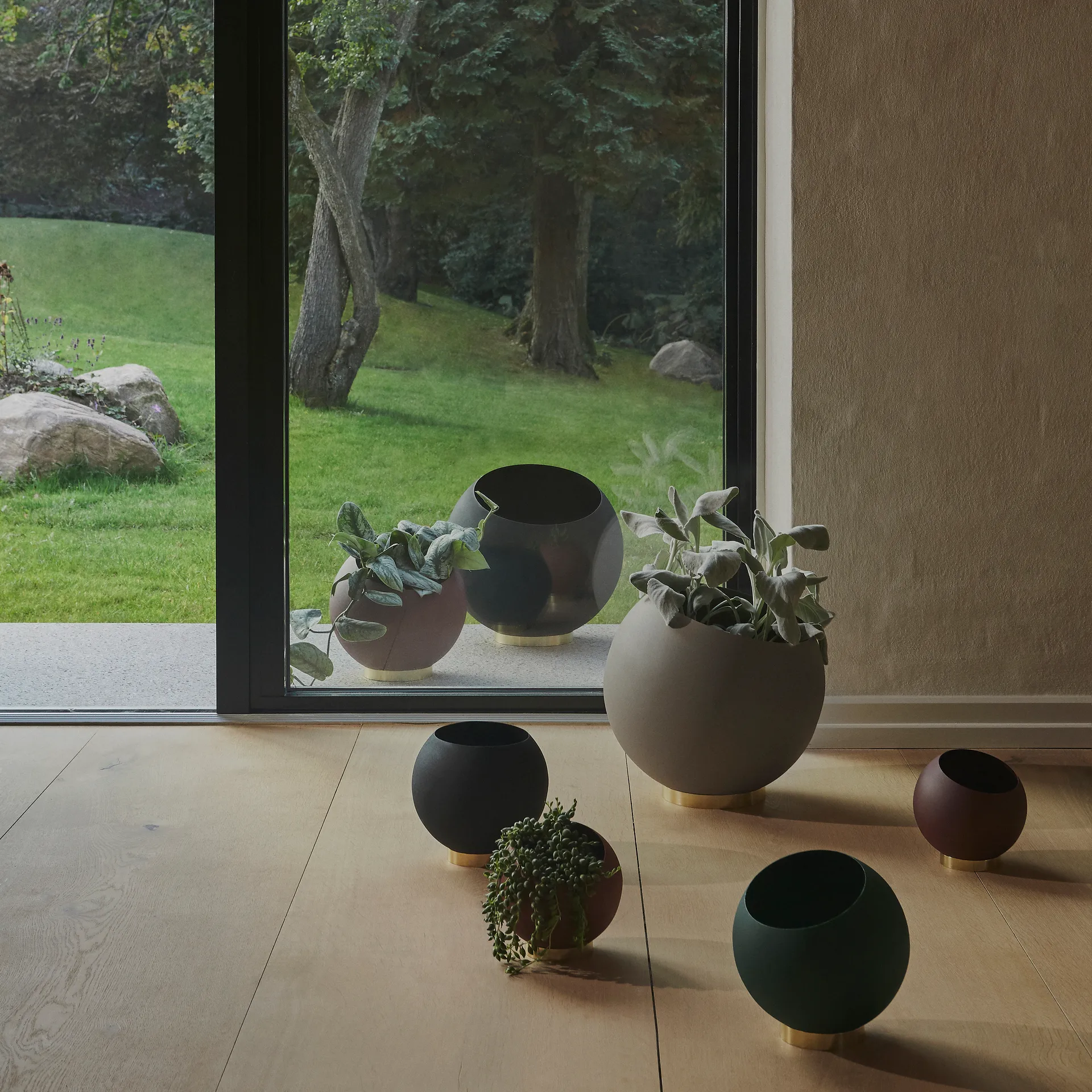 Globe vaso de flores Ø43 cm, Preto AYTM