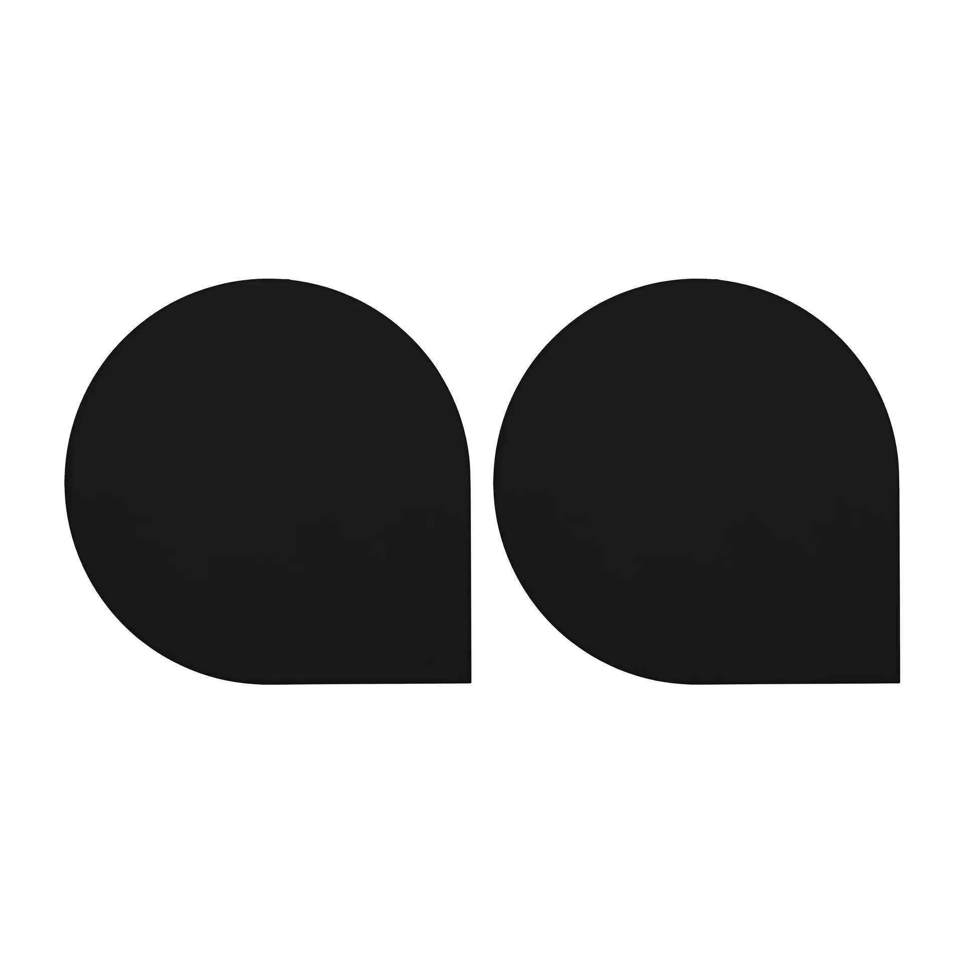 Individual de mesa Stoa, conjunto de 2, Preto AYTM