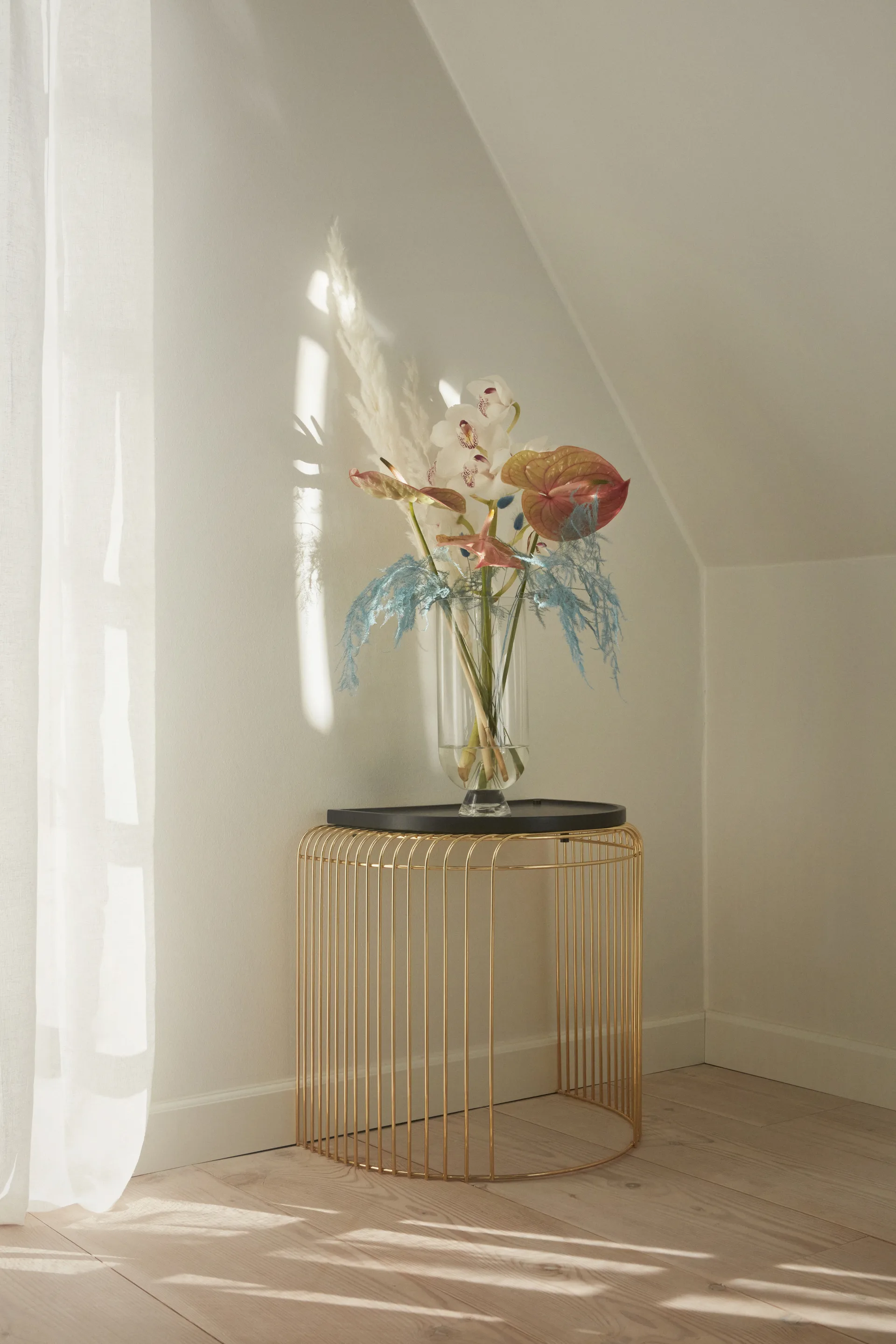 Mesa Curva 45 cm, Dourado AYTM