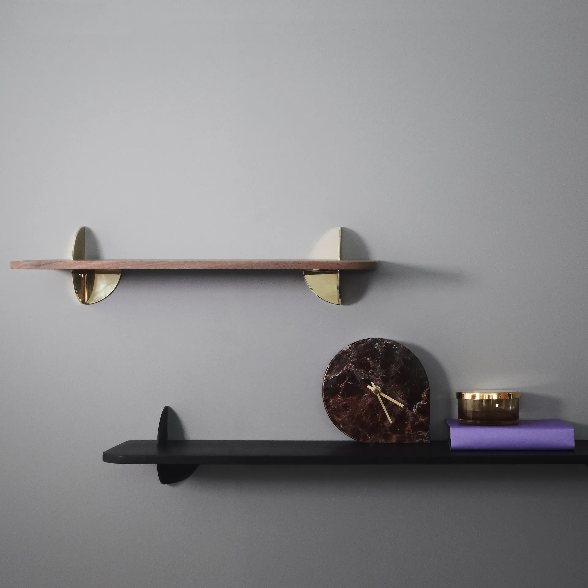 Prateleira Aedes 50 cm, nogueira-dourado AYTM