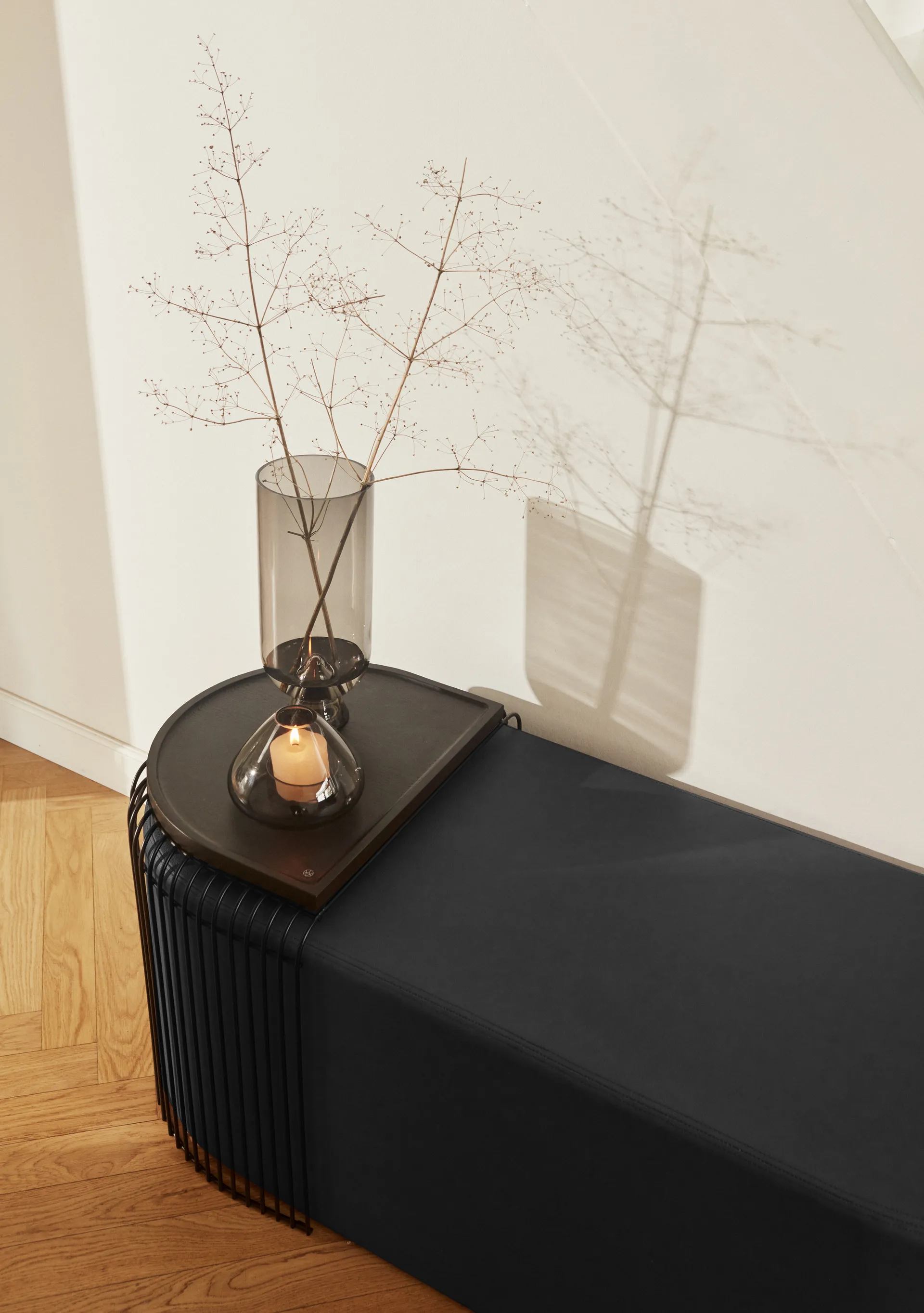 Tabuleiro Sessio rundad 32x40 cm, Walnut AYTM