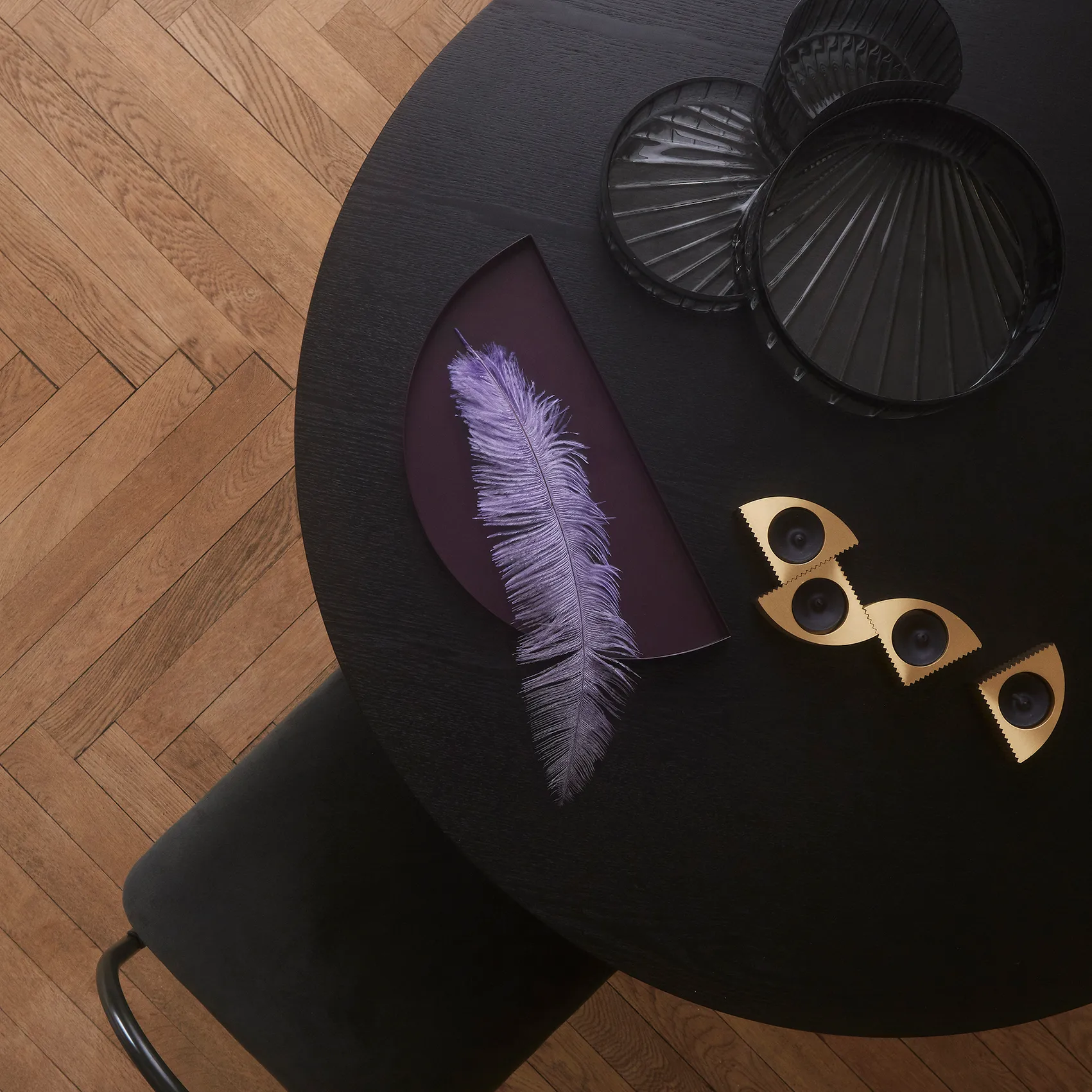 Tigela Concha, 3 un., preto AYTM