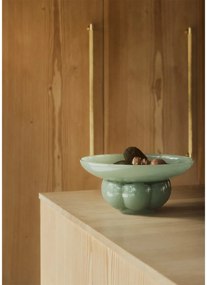 Uva tigela de vidro, Pastel verde AYTM